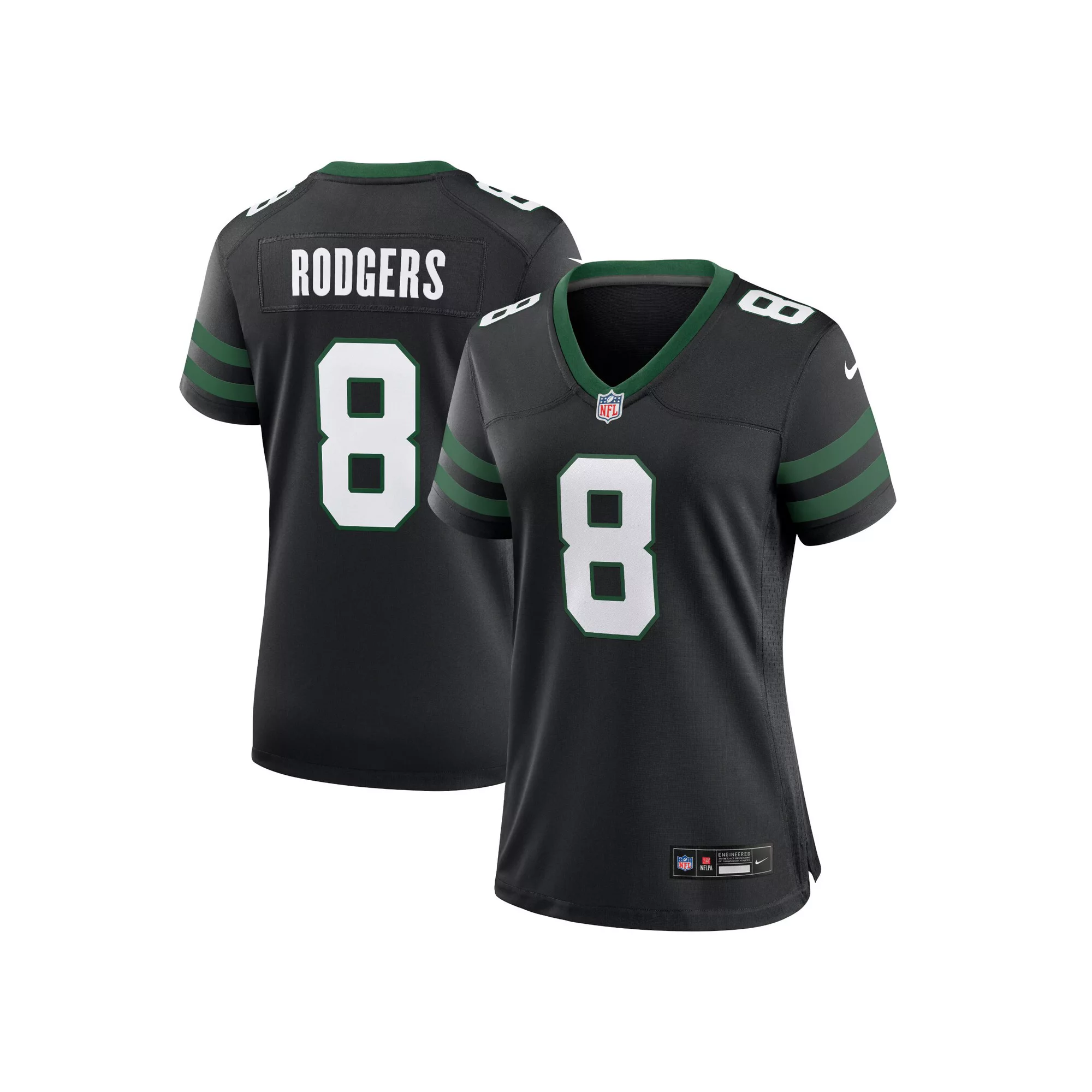 Women's Nike Aaron Rodgers Legacy Black New York Jets Alternate Game Jersey