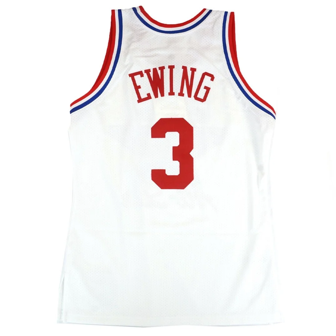 Men's Mitchell & Ness Patrick Ewing White New York Knicks Hardwood Classics 1991 All-Star Authentic Jersey