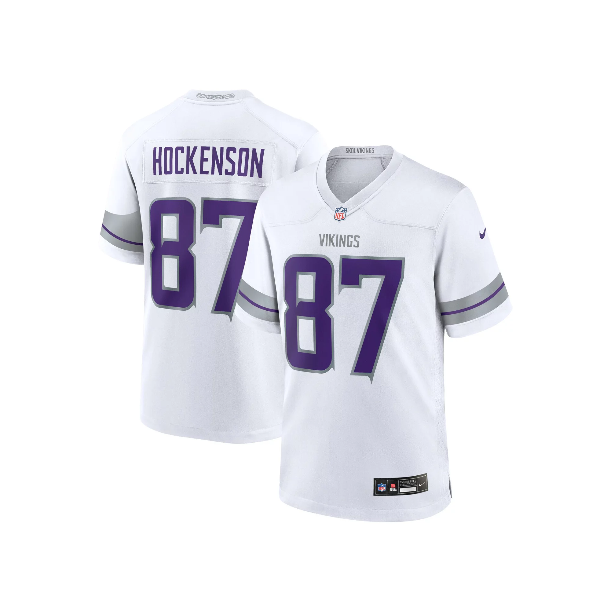 Men's Nike T.J. Hockenson White Minnesota Vikings Alternate Game Player Jersey