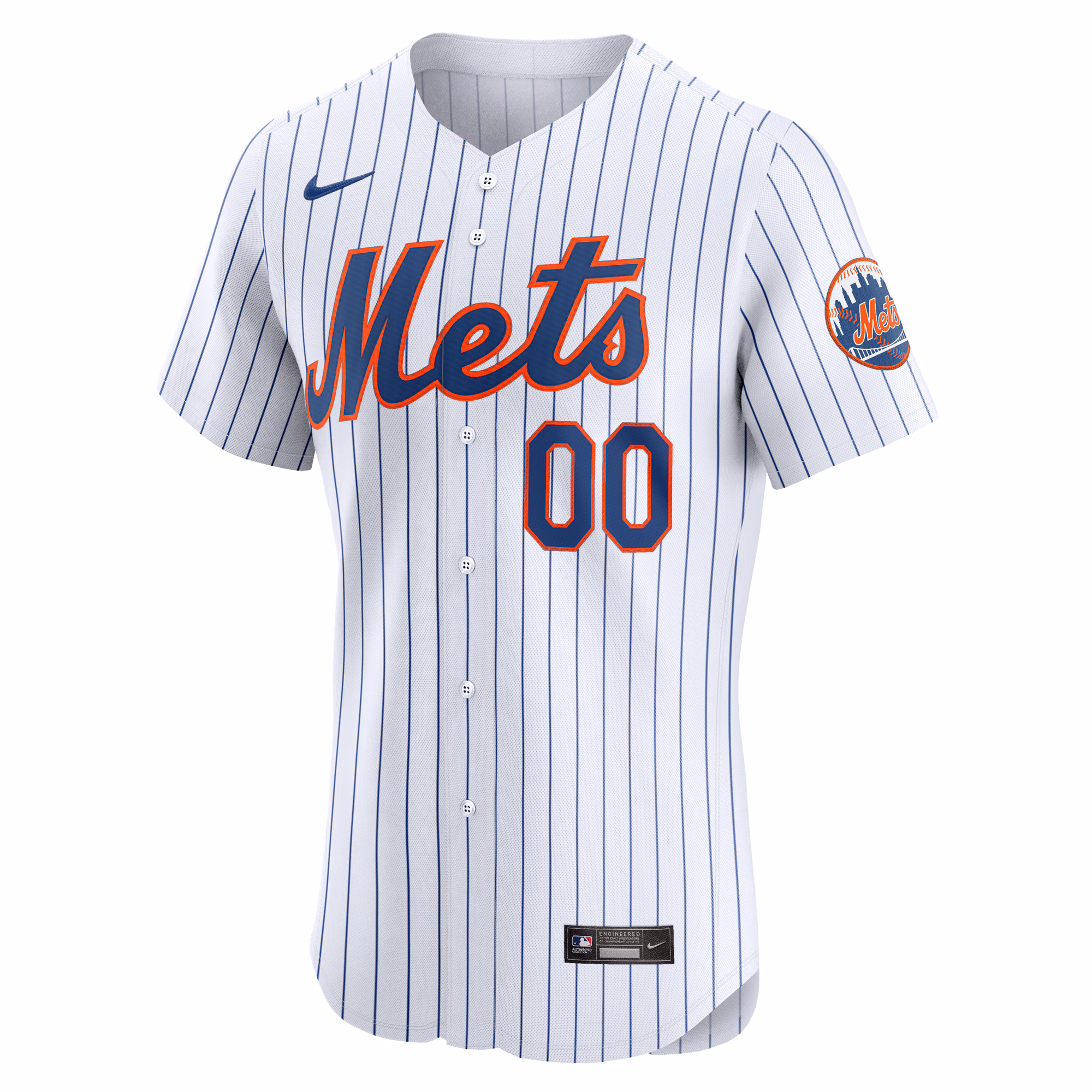 New York Mets Nike Home Elite Custom Jersey - White