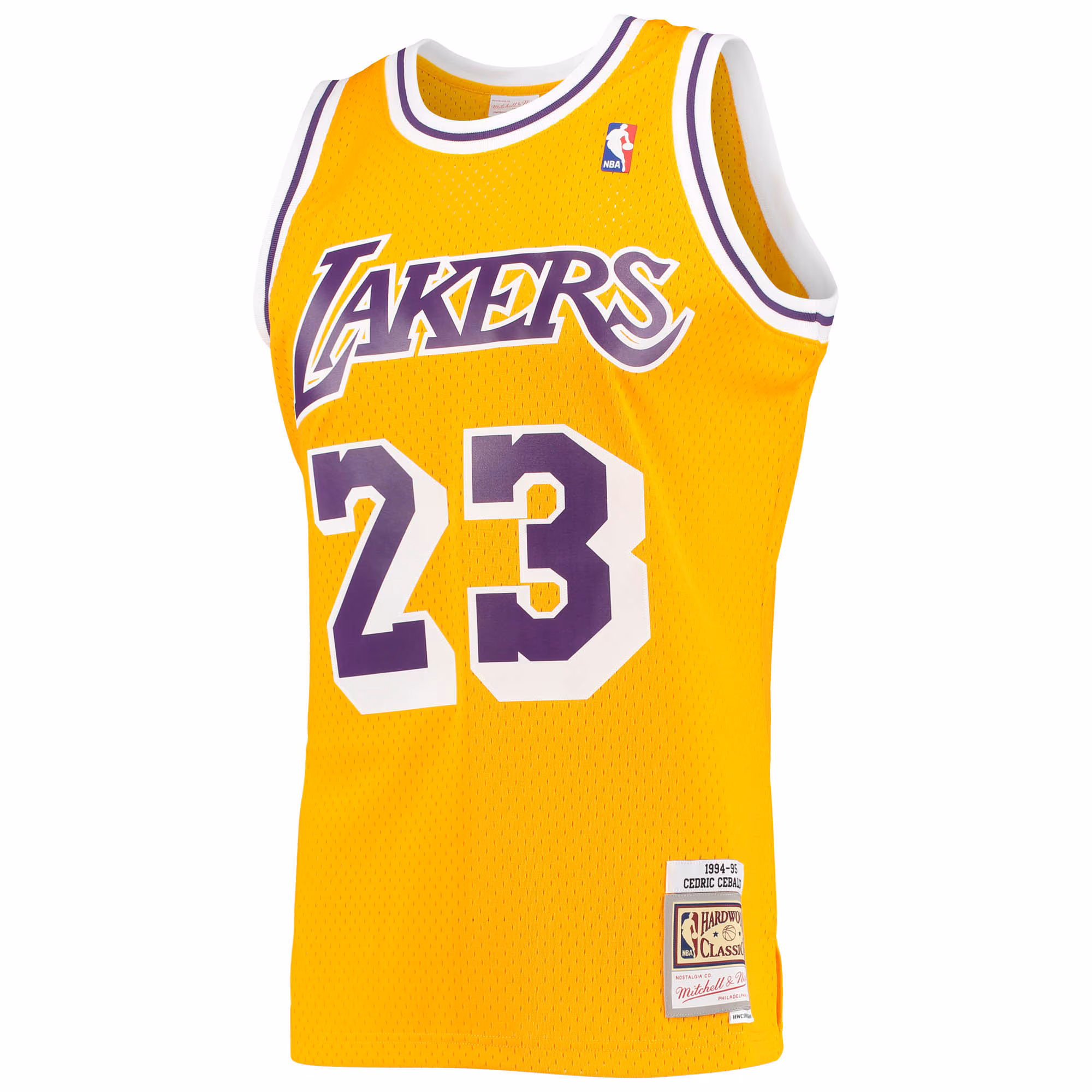 Cedric Ceballos Los Angeles Lakers Mitchell & Ness 1994/95 Hardwood Classics Swingman Jersey - Gold