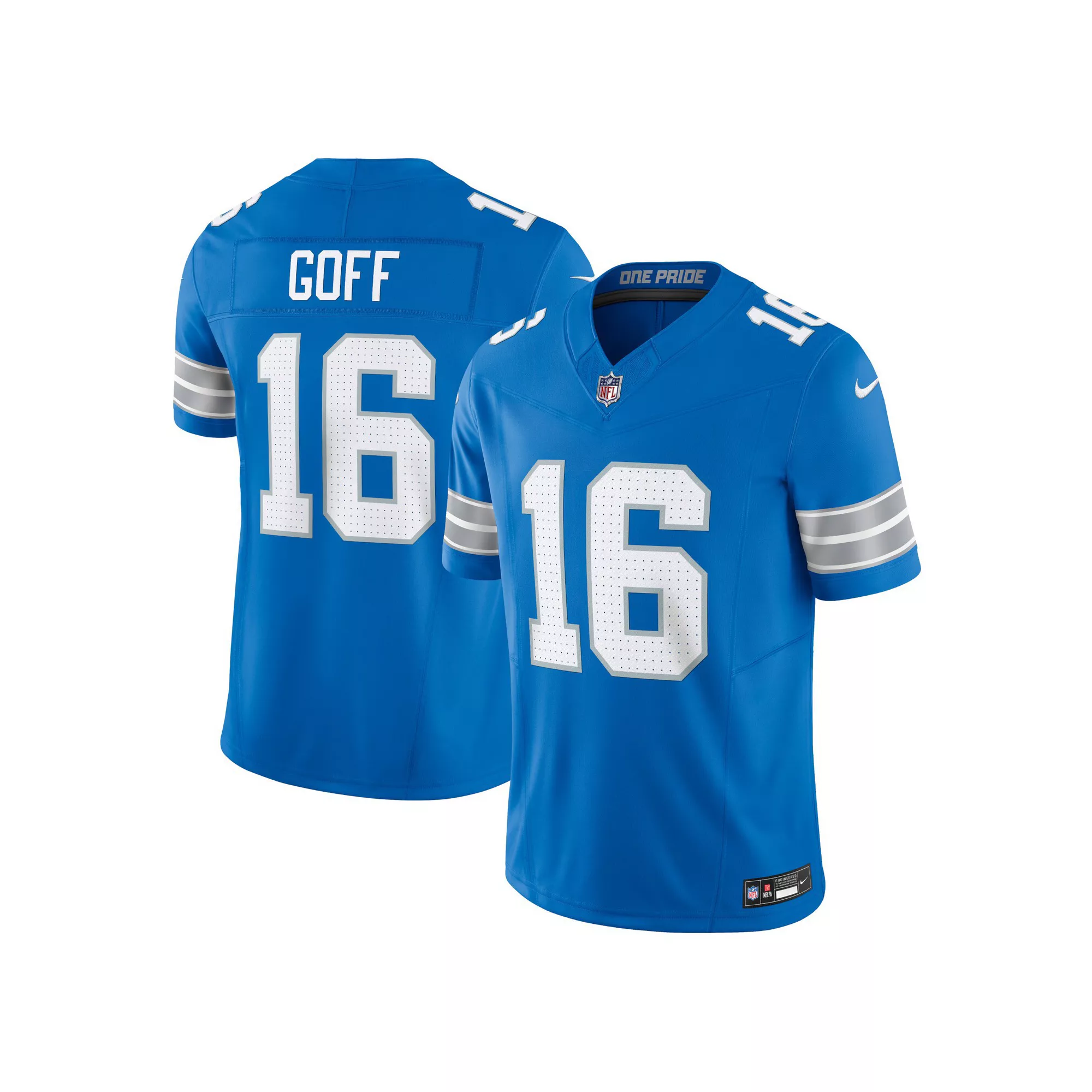 Men's Nike Jared Goff Blue Detroit Lions Vapor F.U.S.E. Limited Jersey