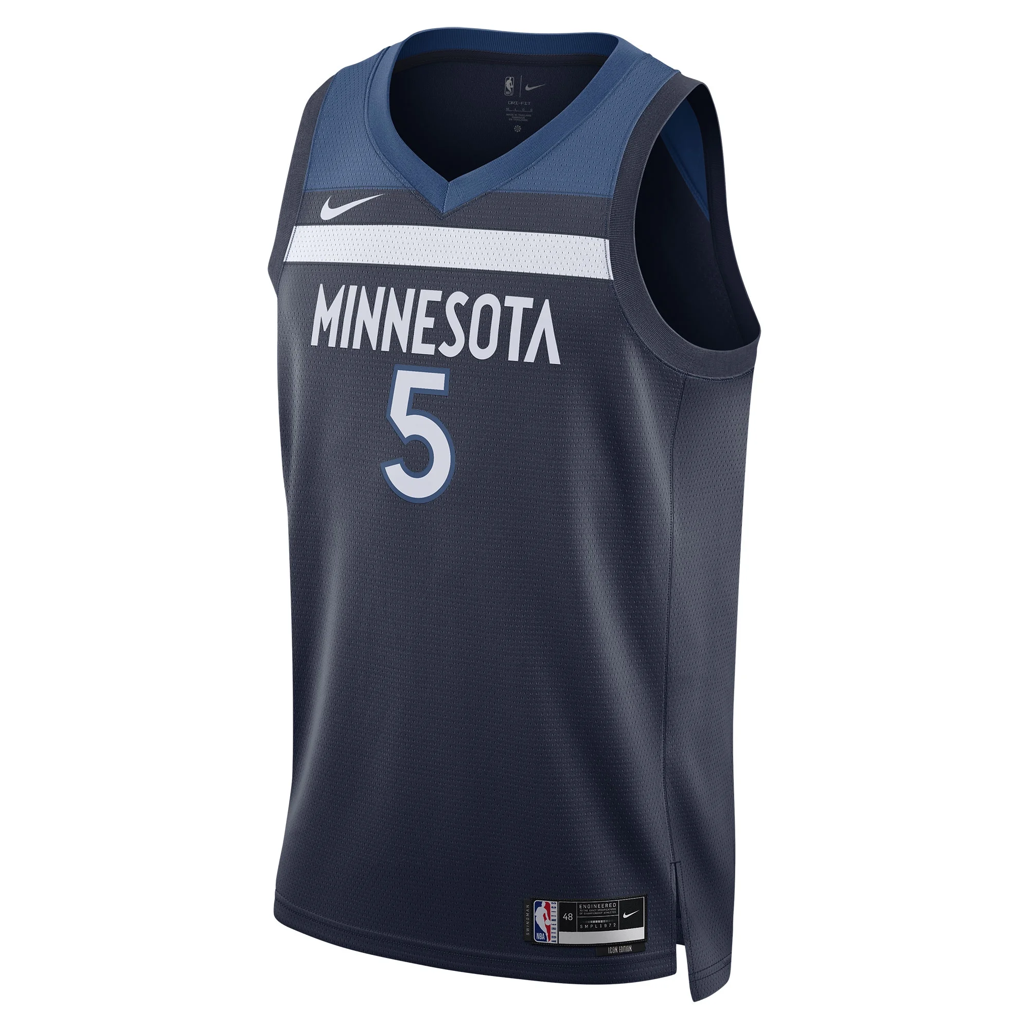 Unisex Nike Anthony Edwards Navy Minnesota Timberwolves Swingman Jersey - Icon Edition
