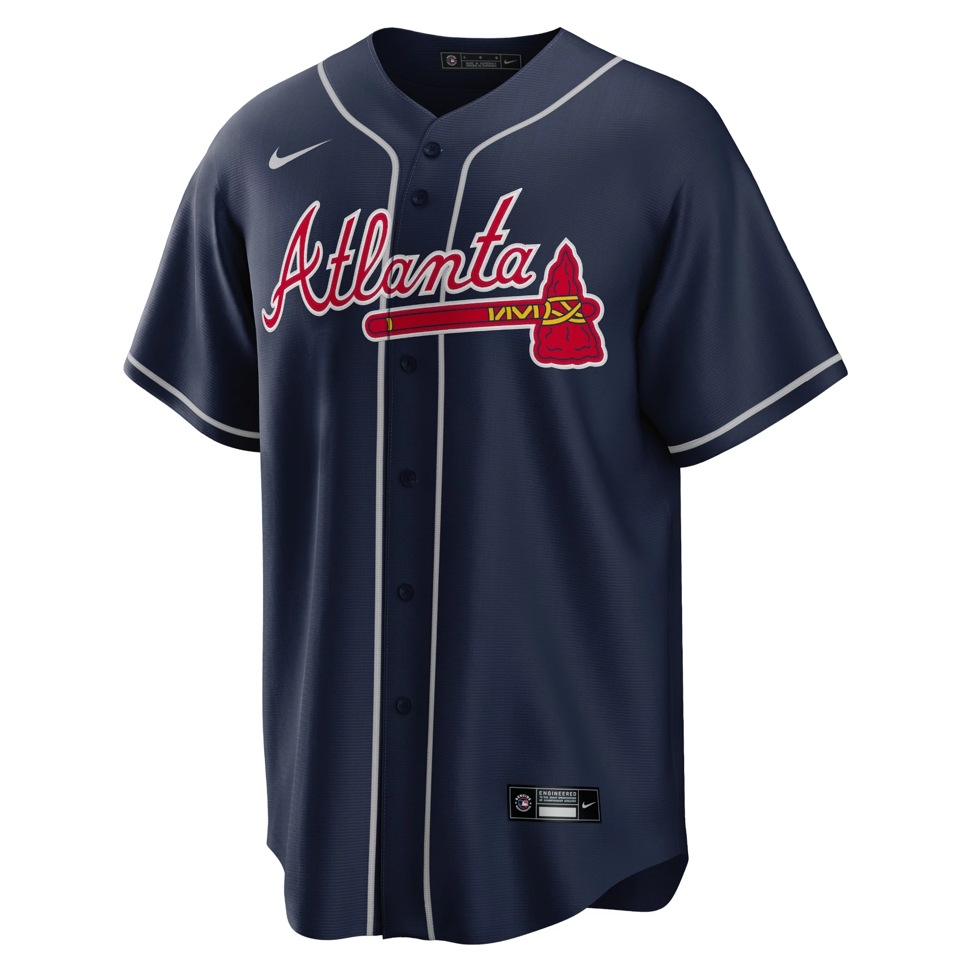 Men's Nike Ronald Acuna Jr. Navy Atlanta Braves Alternate Replica Player Name Jersey