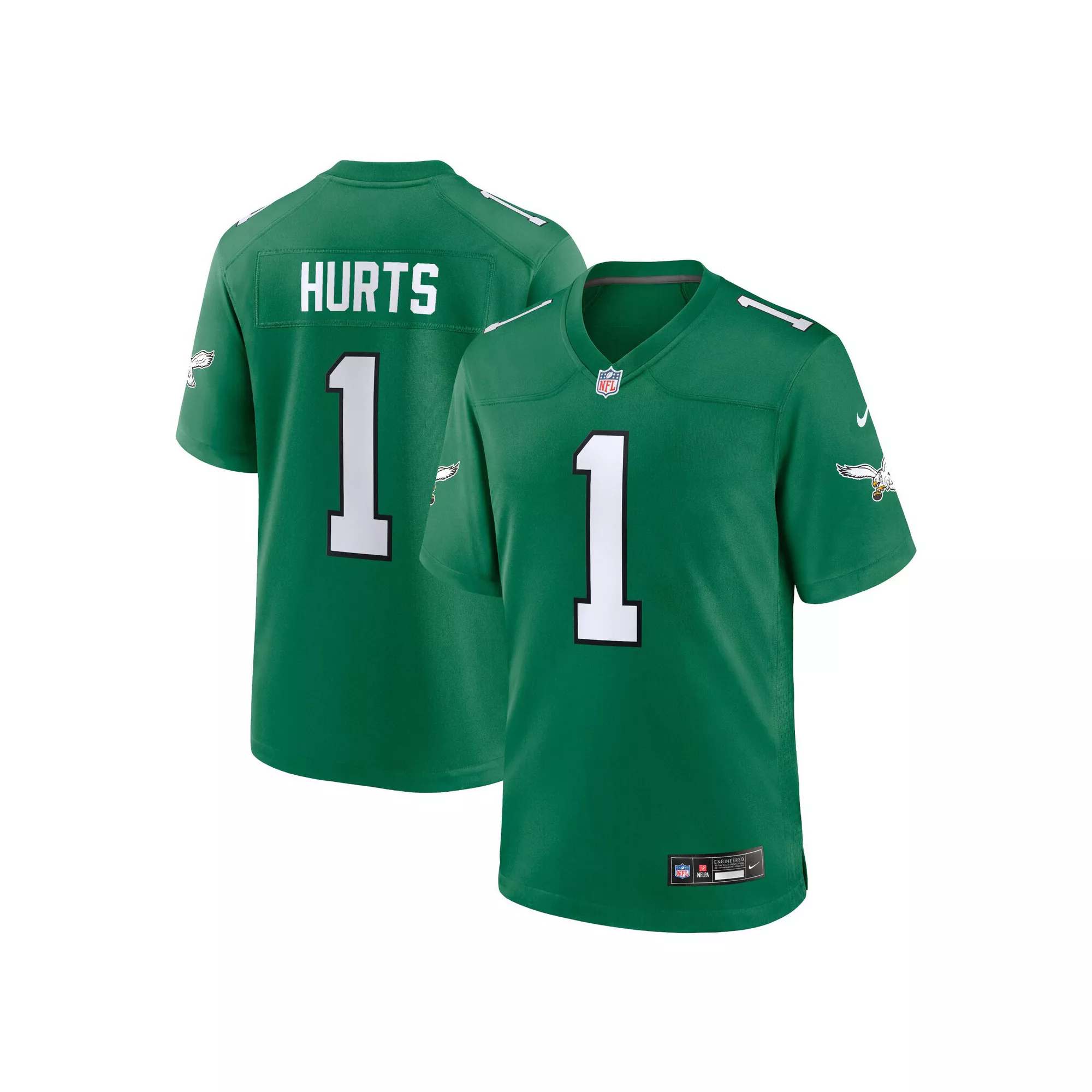 Youth Nike Jalen Hurts Kelly Green Philadelphia Eagles Game Jersey
