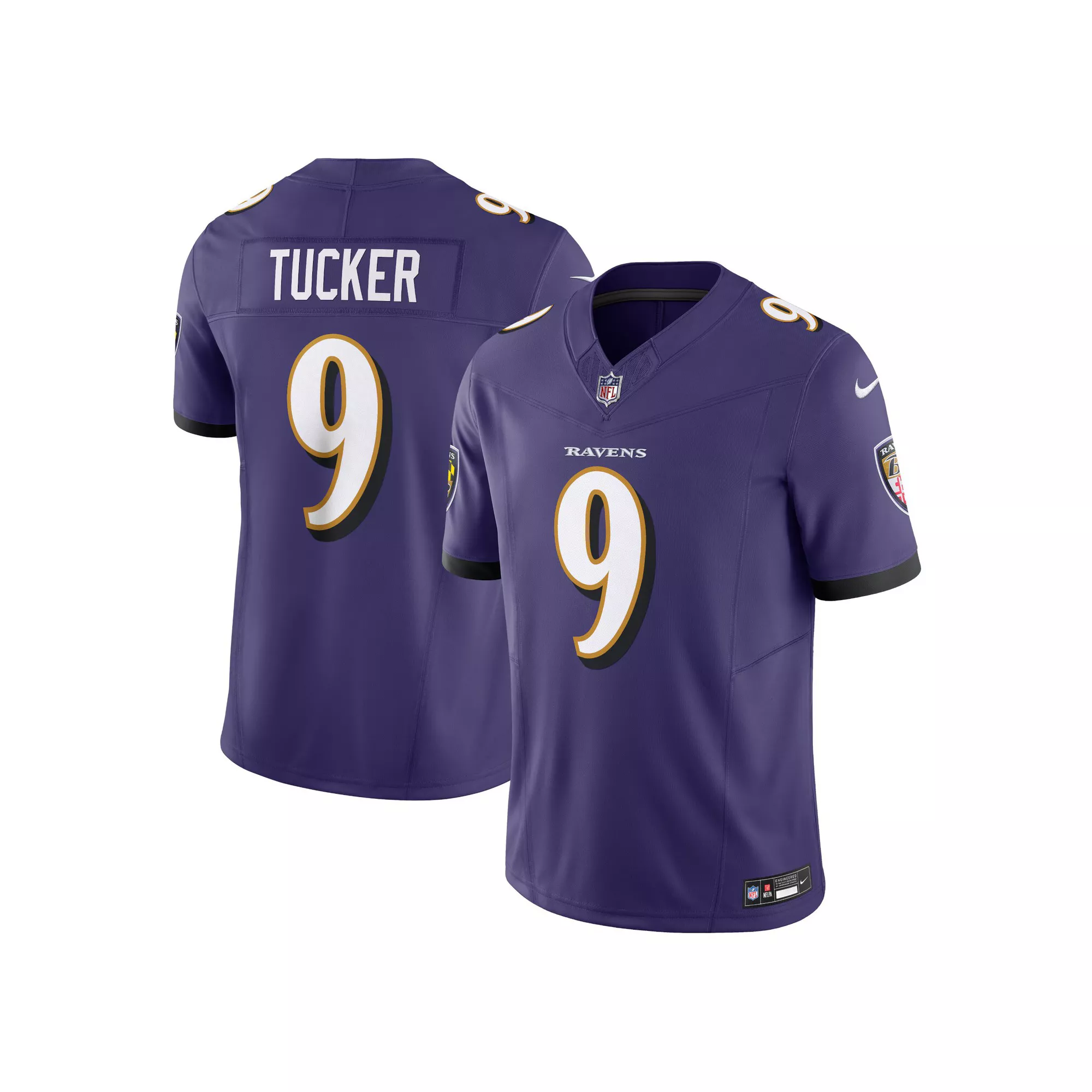 Men's Nike Justin Tucker Purple Baltimore Ravens Vapor F.U.S.E. Limited Jersey