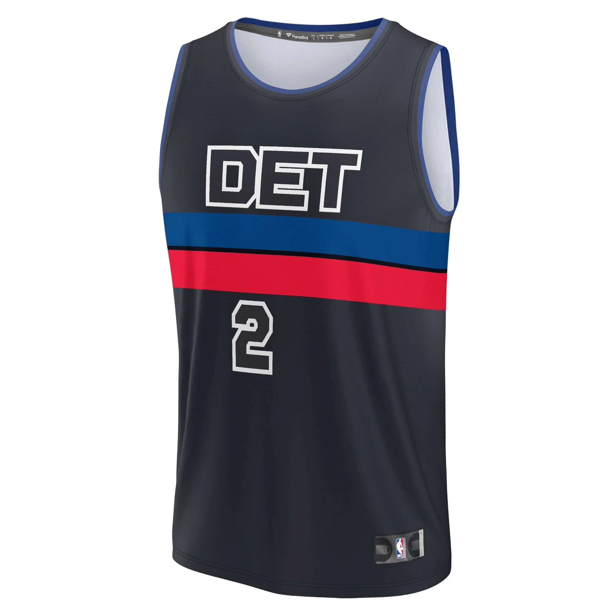 Men's Fanatics Cade Cunningham Black Detroit Pistons Fast Break Replica Player Jersey - Statement Edition