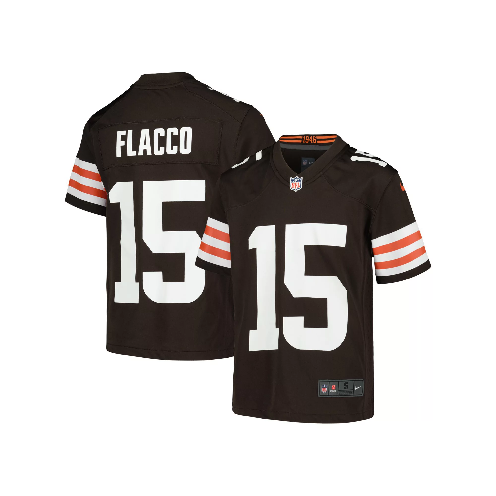 Youth Nike Joe Flacco Brown Cleveland Browns Game Jersey