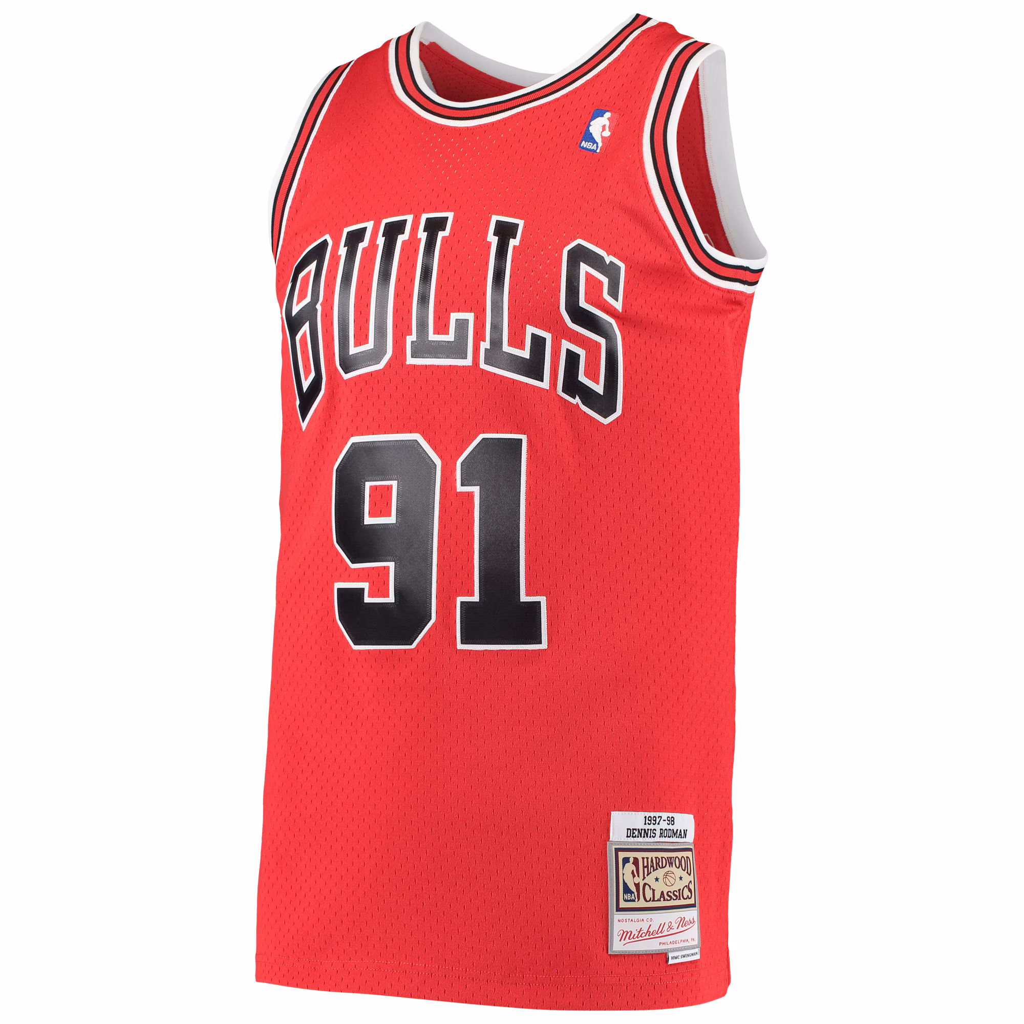 Dennis Rodman Chicago Bulls Mitchell & Ness Hardwood Classics Swingman Jersey - Red