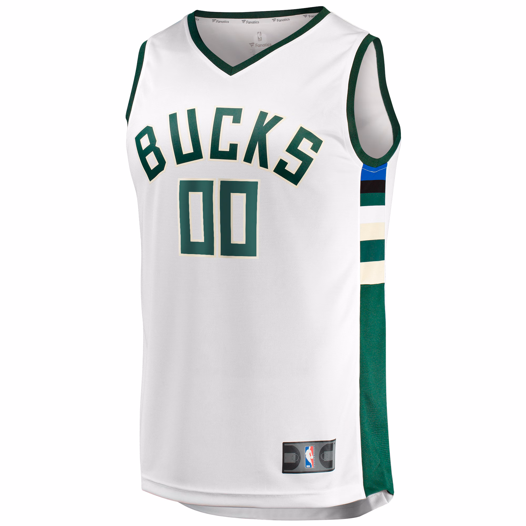 Milwaukee Bucks Fanatics Unisex Fast Break Custom Jersey - White - Association Edition