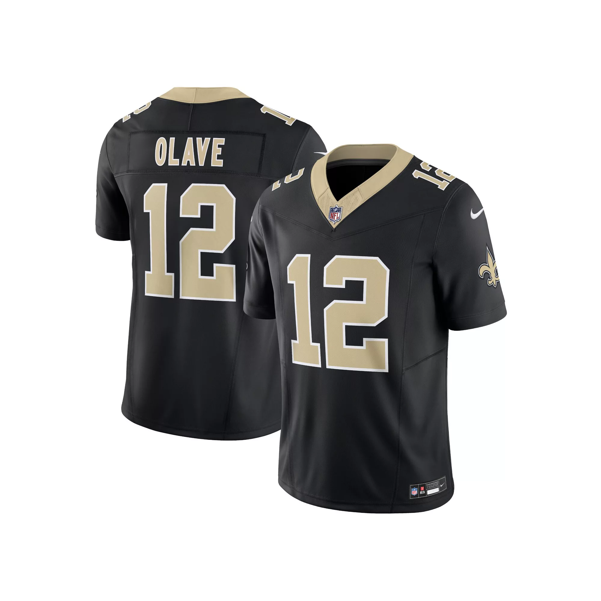 Men's Nike Chris Olave Black New Orleans Saints Vapor F.U.S.E. Limited  Jersey