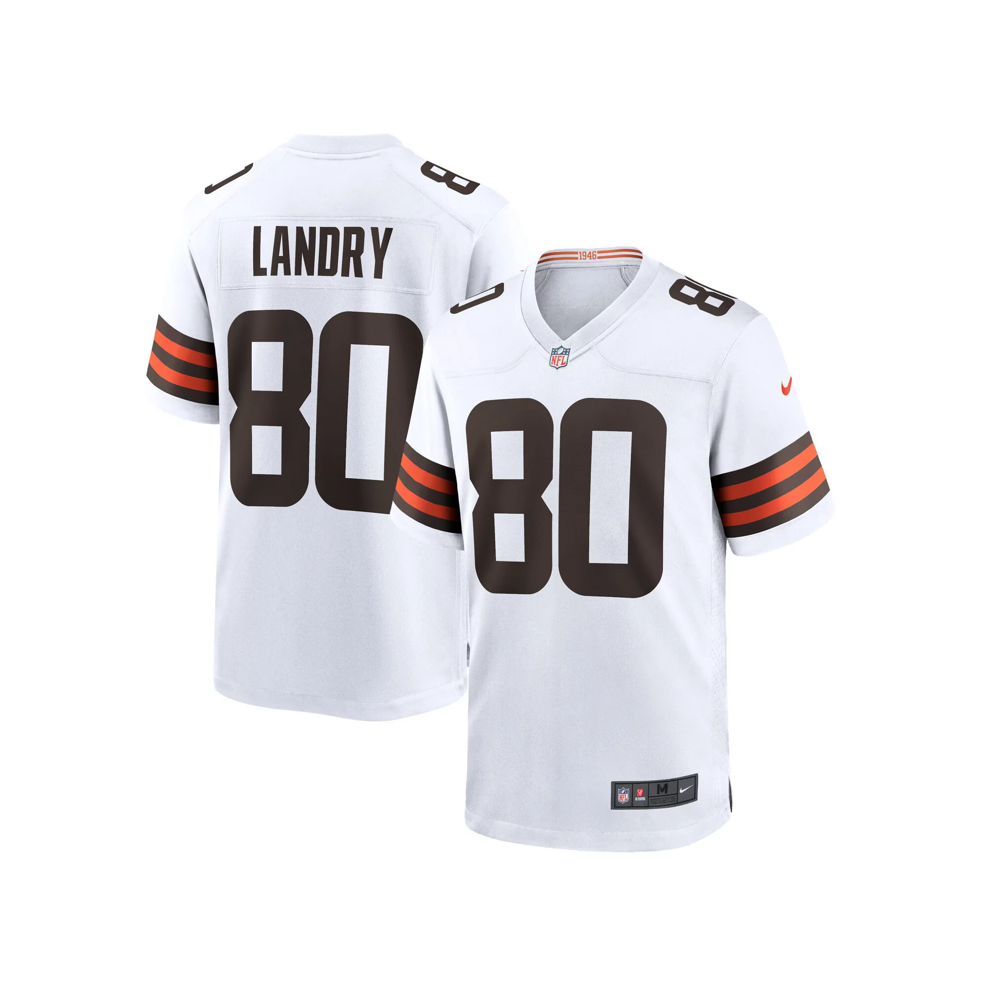 Men's Nike Jarvis Landry White Cleveland Browns Game Jersey