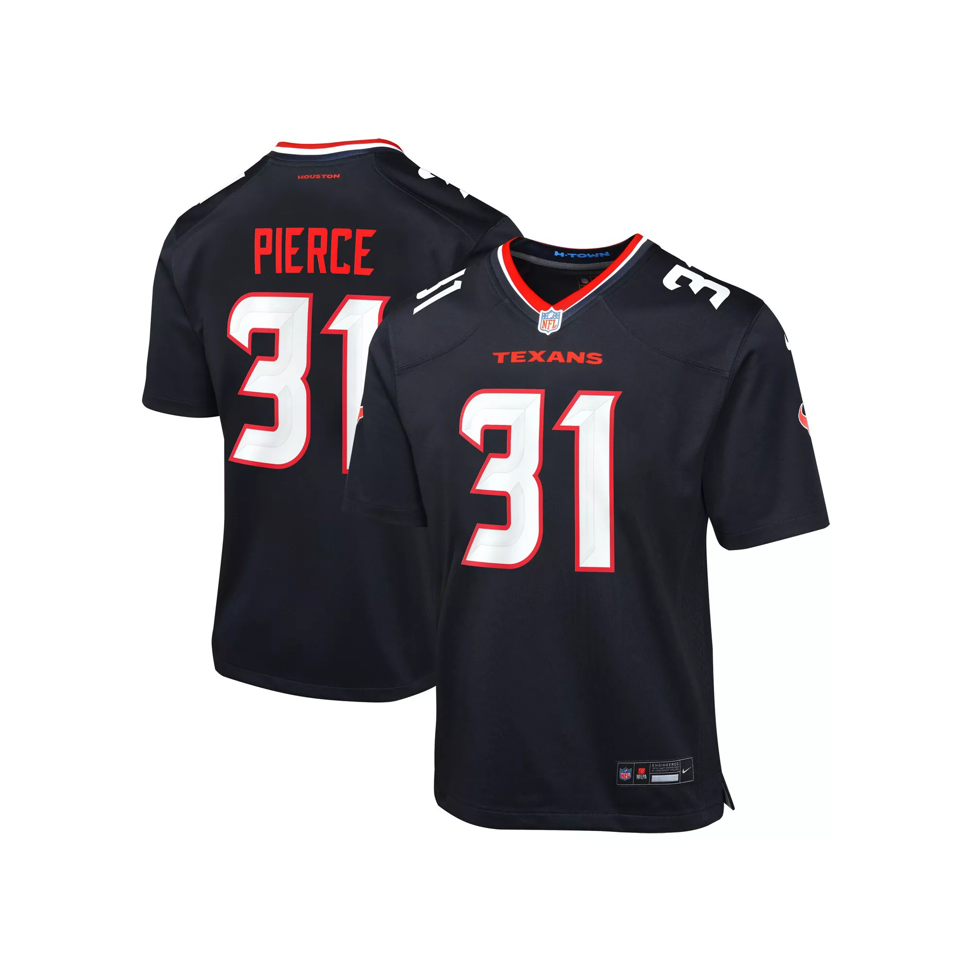 Youth Nike Dameon Pierce Navy Houston Texans Game Jersey