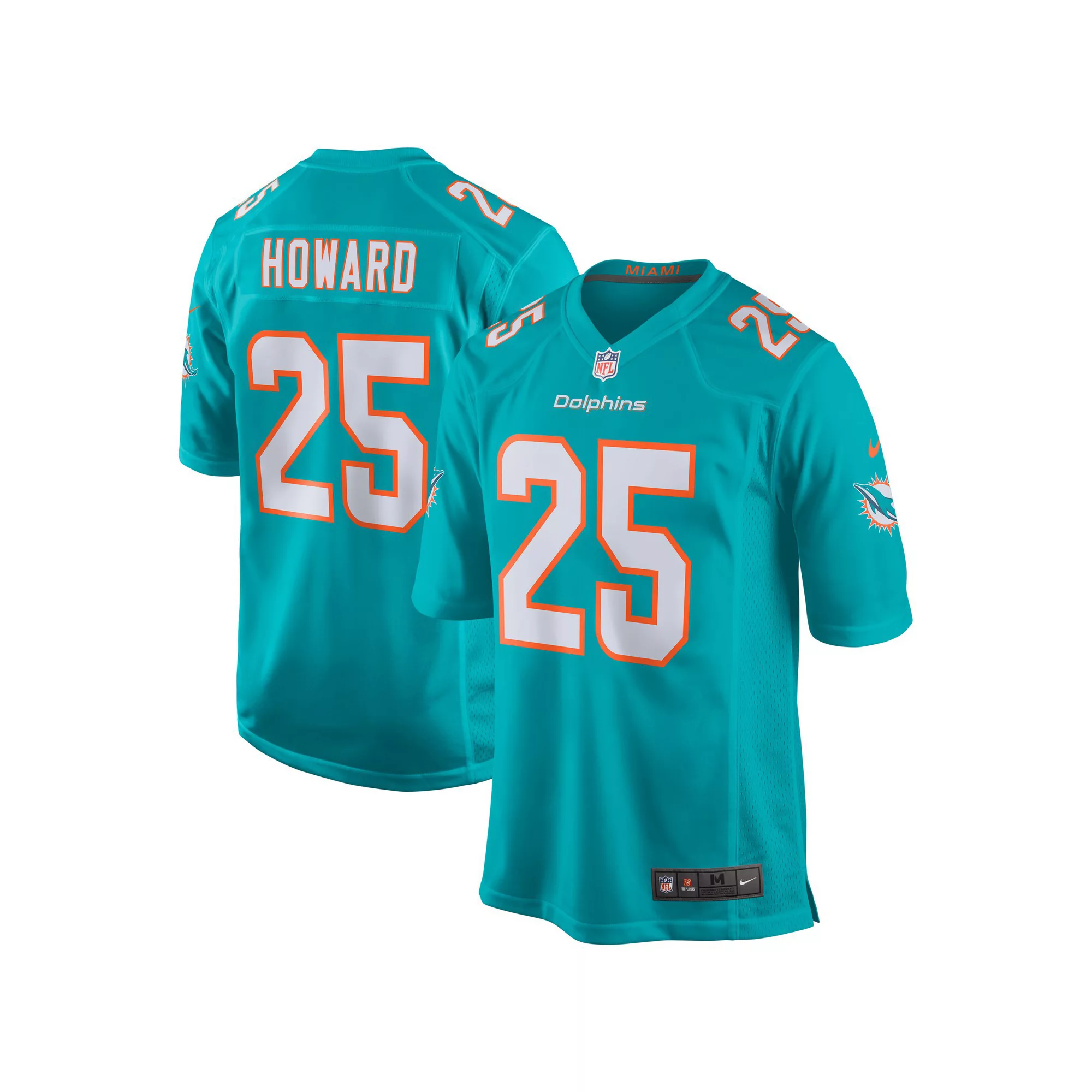 Men's Nike Xavien Howard Aqua Miami Dolphins Game Jersey