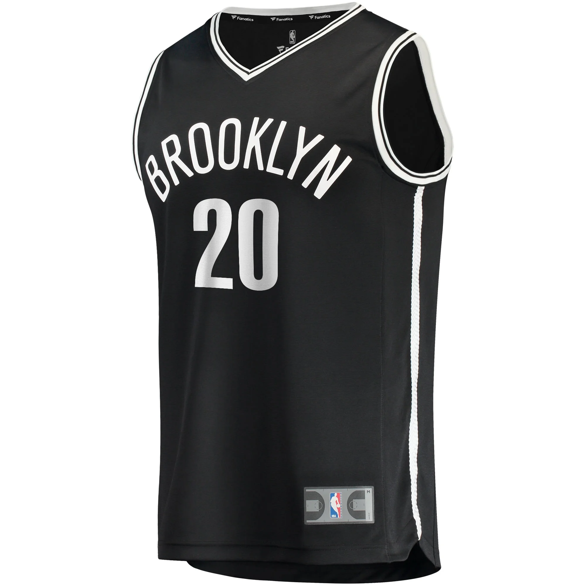 Men's Fanatics Day'Ron Sharpe Black Brooklyn Nets Fast Break Replica Jersey - Icon Edition