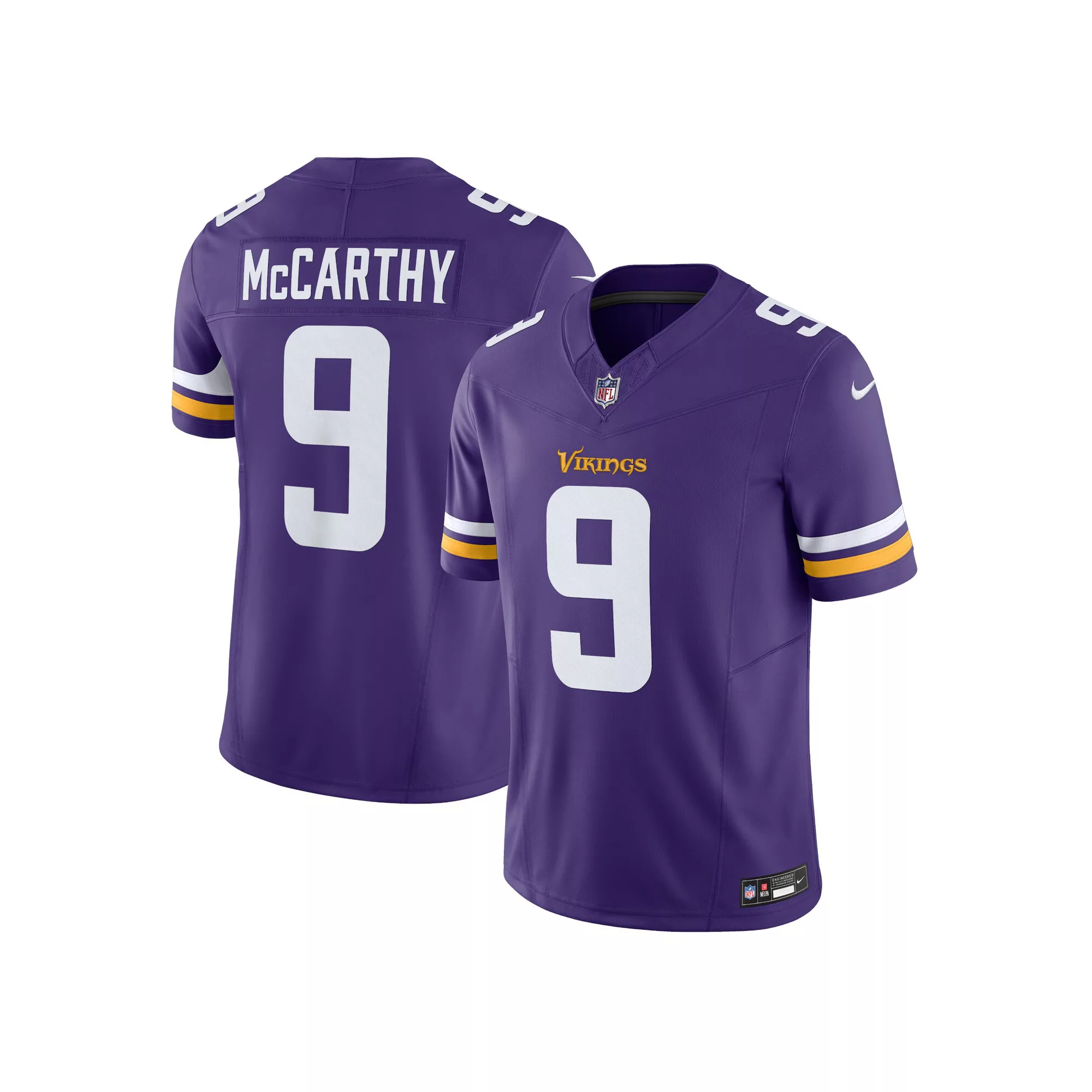 Men's Nike J.J. McCarthy Purple Minnesota Vikings Vapor F.U.S.E. Limited Jersey