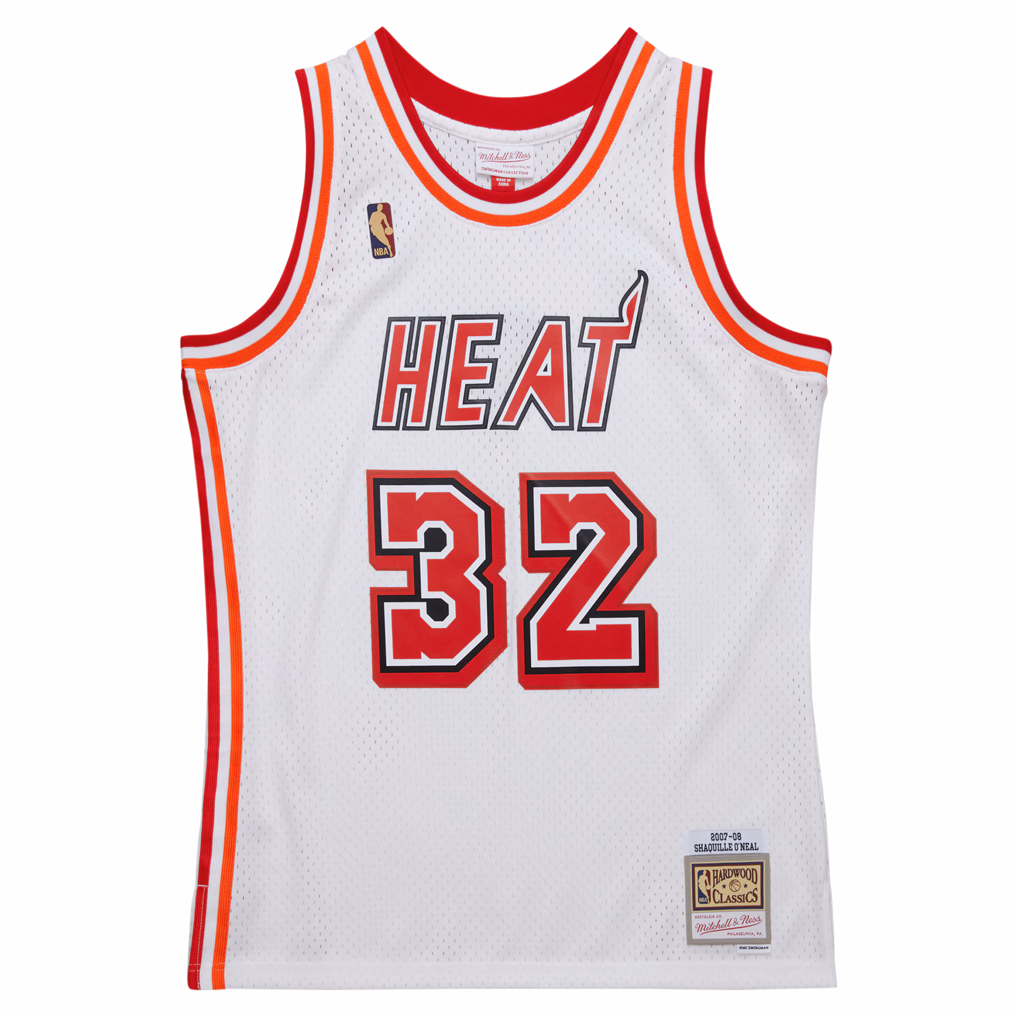 Shaquille O'Neal Miami Heat Mitchell & Ness 2007/08 Hardwood Classics Swingman Jersey - White