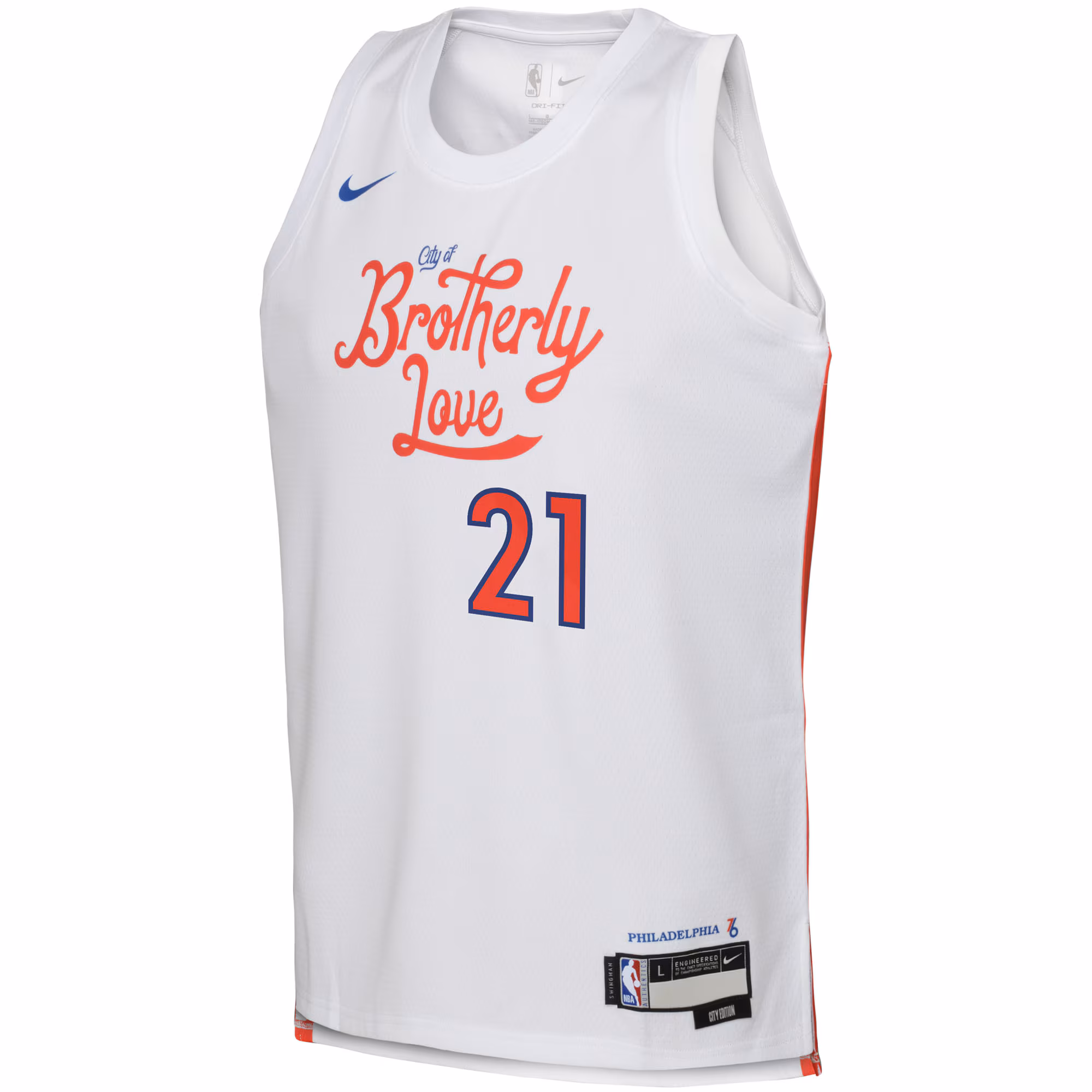 Joel Embiid Philadelphia 76ers Nike Youth 2022/23 Swingman Jersey - City Edition - White
