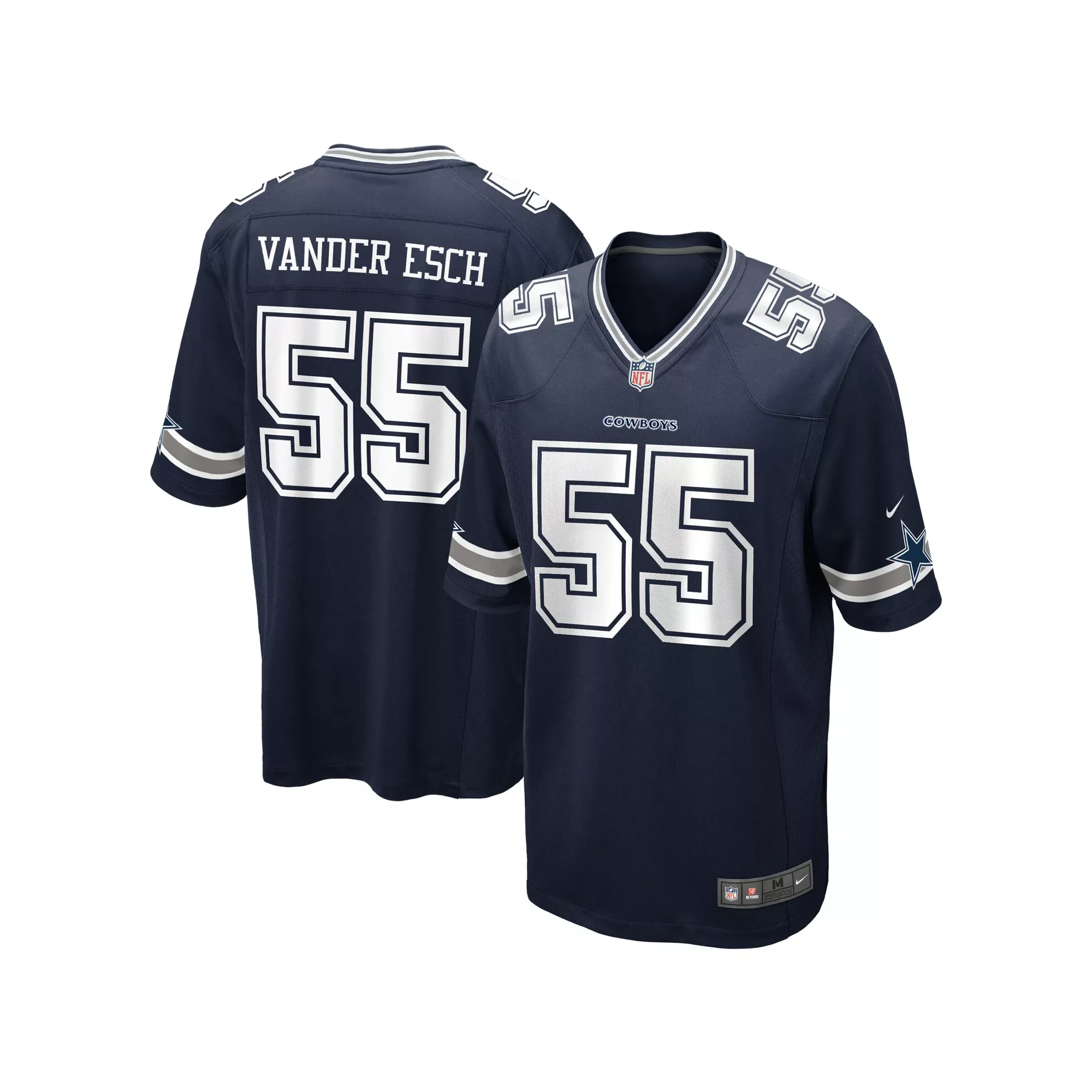 Men's Nike Leighton Vander Esch Navy Dallas Cowboys Game Player Jersey