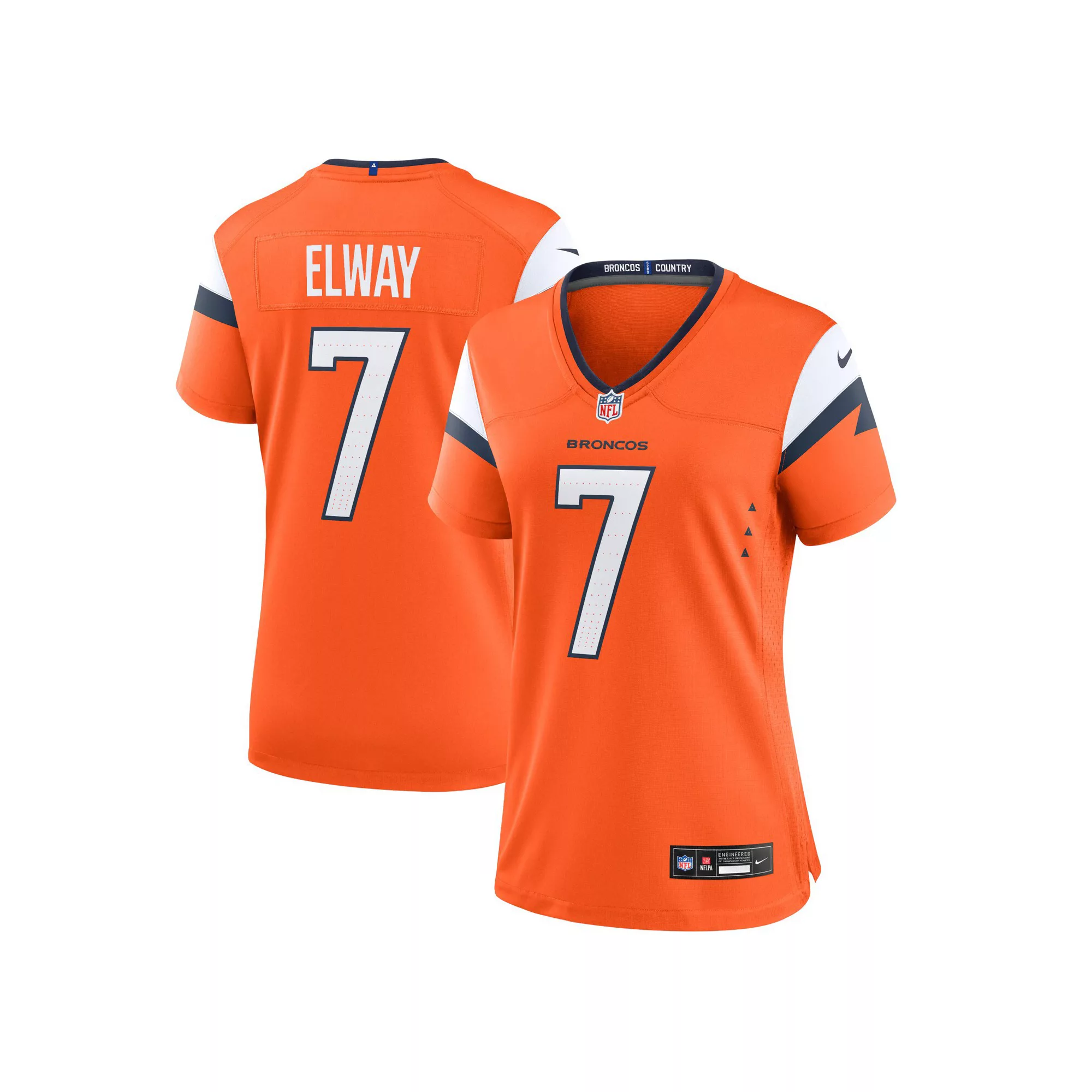Women's Nike John Elway Orange Denver Broncos Retired Player Game Jersey