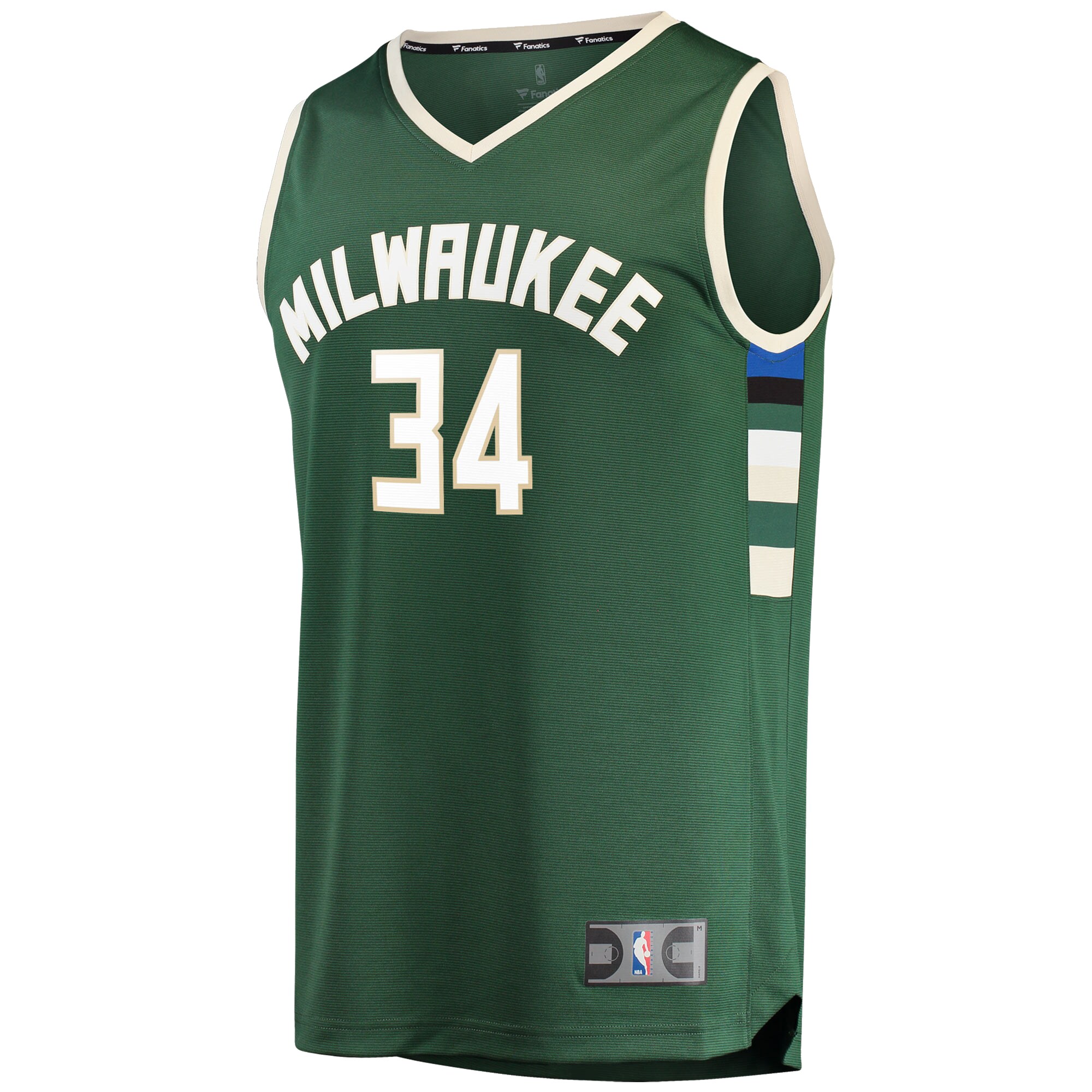 Giannis Antetokounmpo Milwaukee Bucks Fanatics Youth Fast Break Replica Jersey Hunter Green - Icon Edition