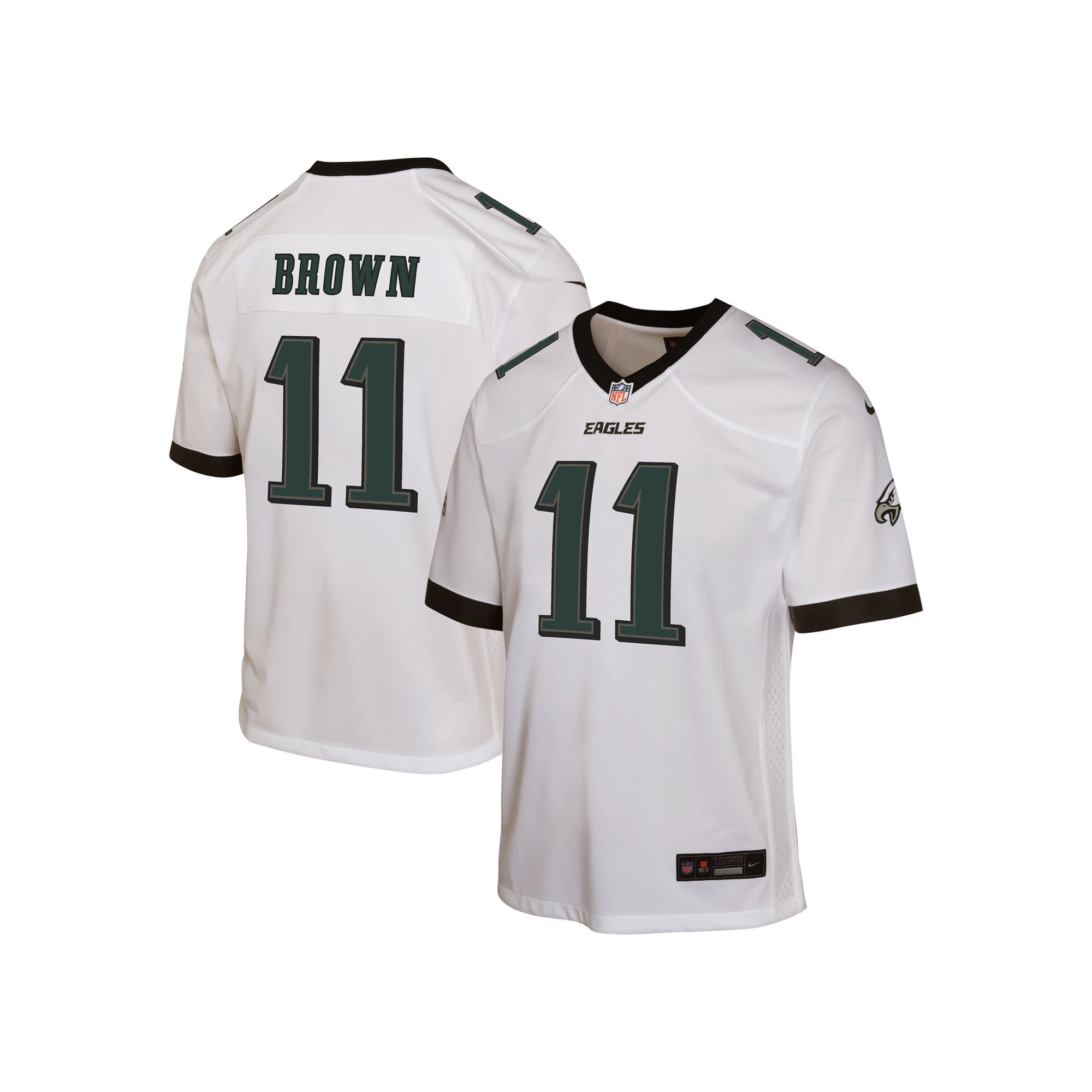 Youth Nike A.J. Brown White Philadelphia Eagles Game Jersey