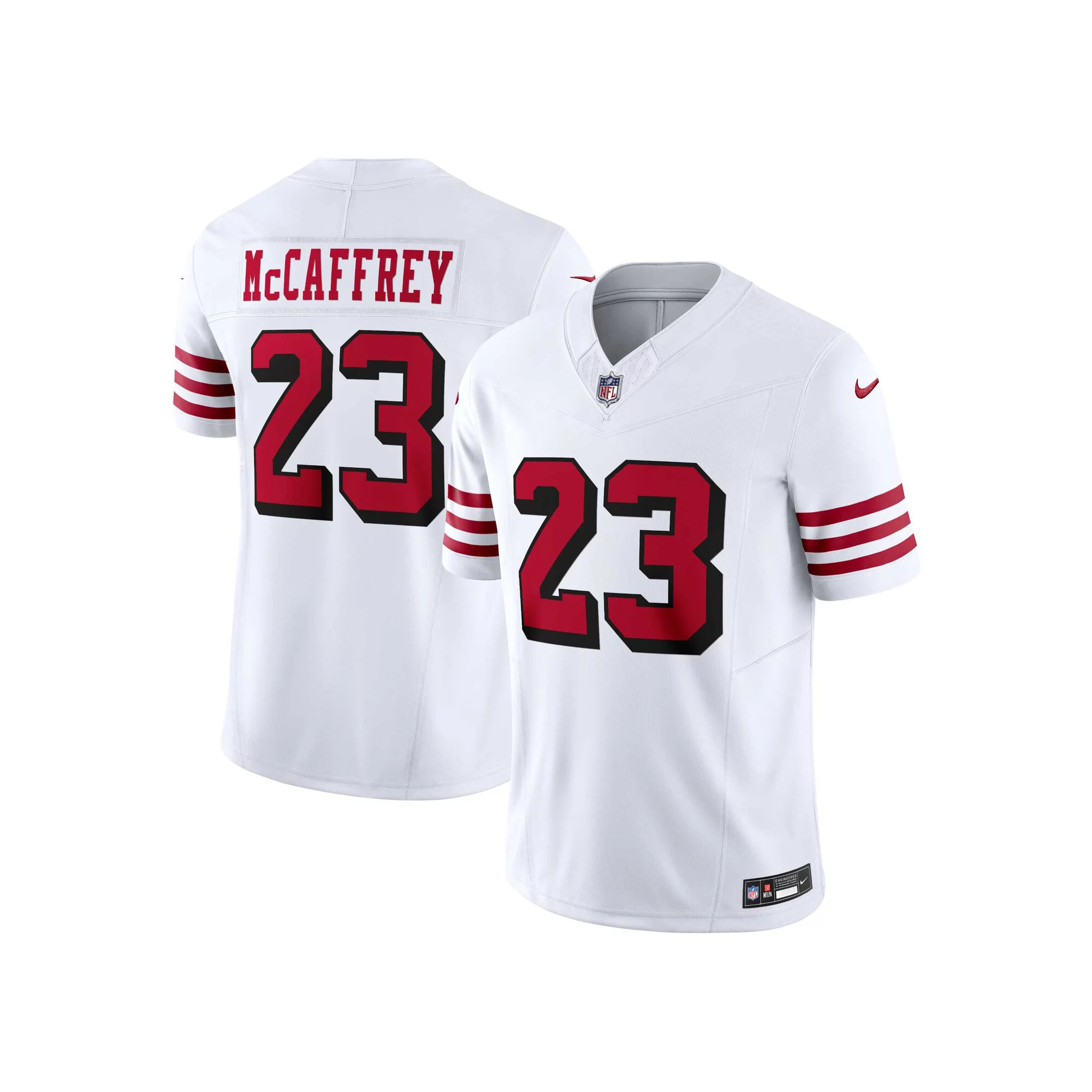 Men's Nike Christian McCaffrey White San Francisco 49ers Alternate Vapor F.U.S.E. Limited Jersey