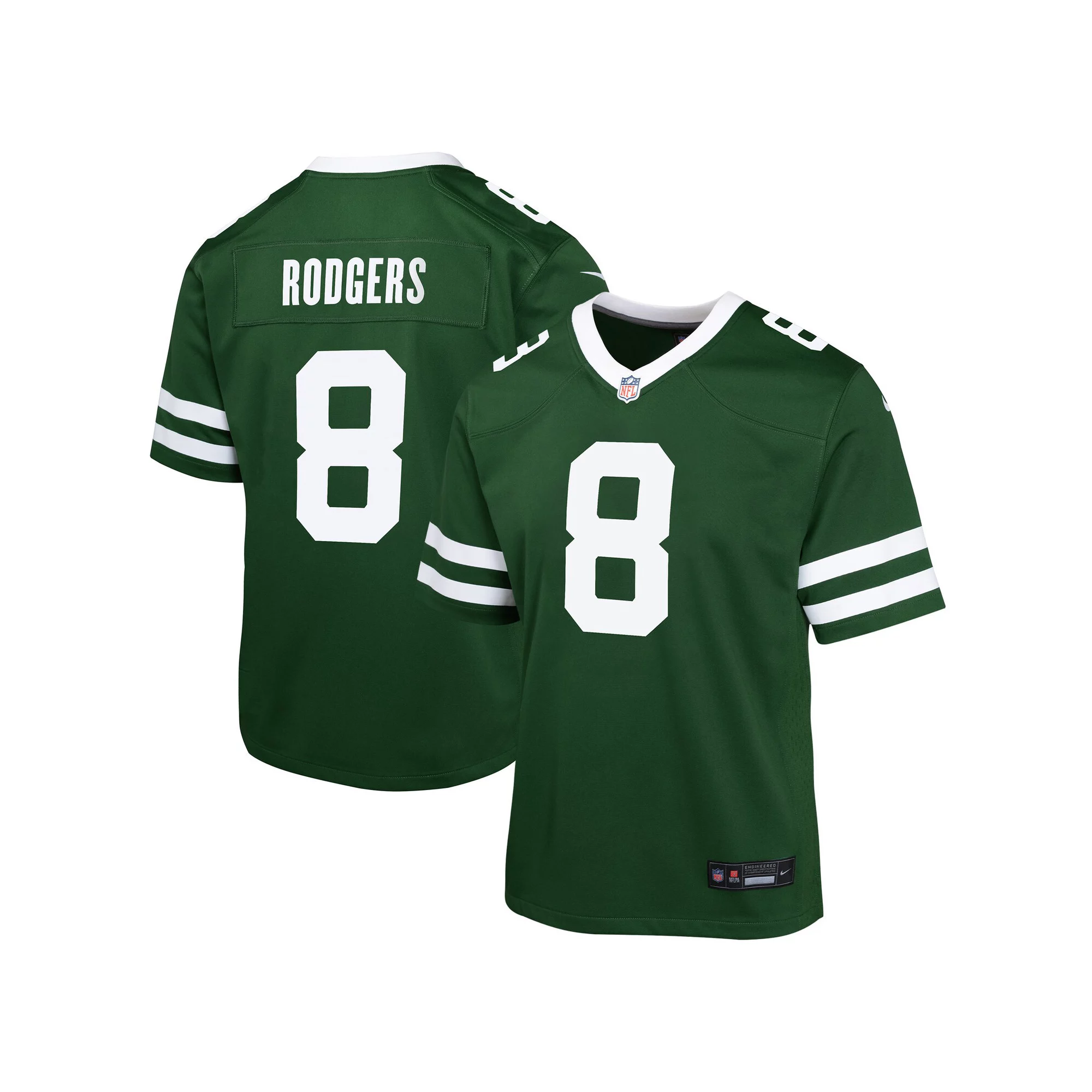 Youth Nike Aaron Rodgers Gotham Green New York Jets Game Jersey