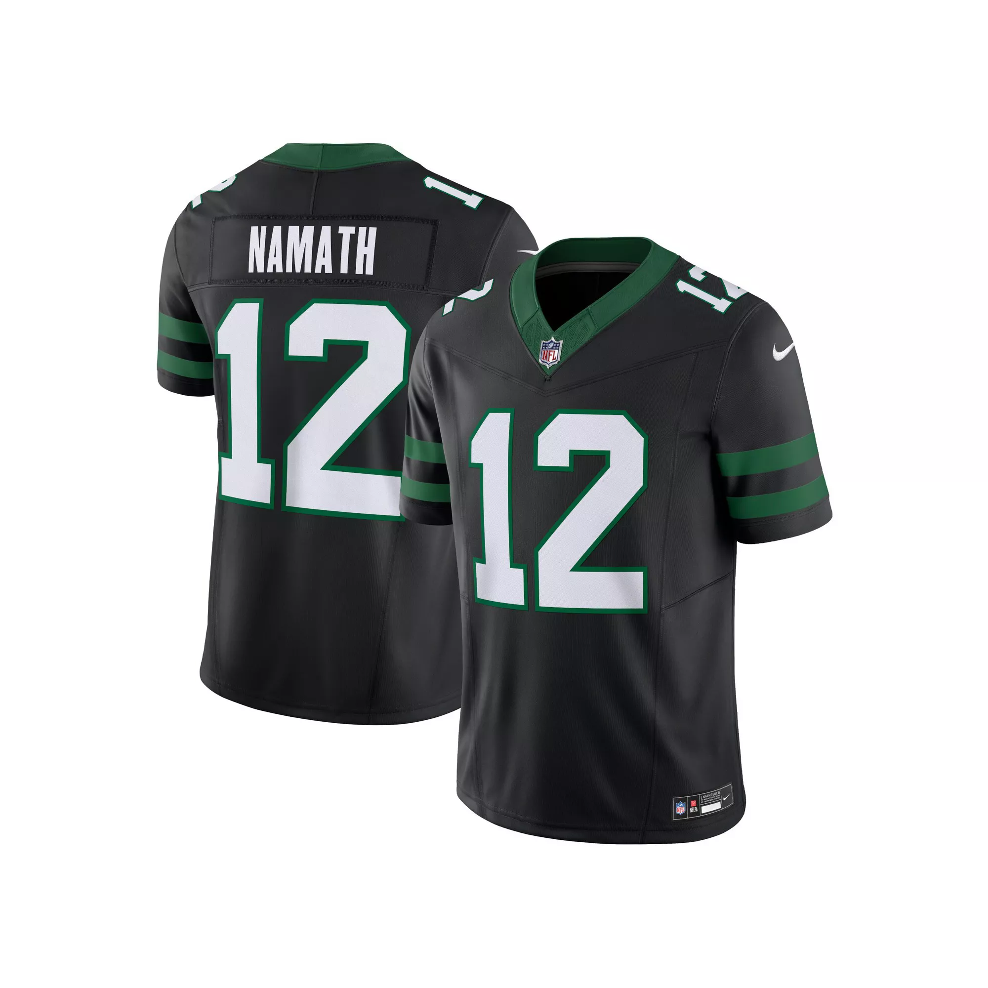 Men's Nike Joe Namath Legacy Black New York Jets Alternate Vapor F.U.S.E. Limited Jersey
