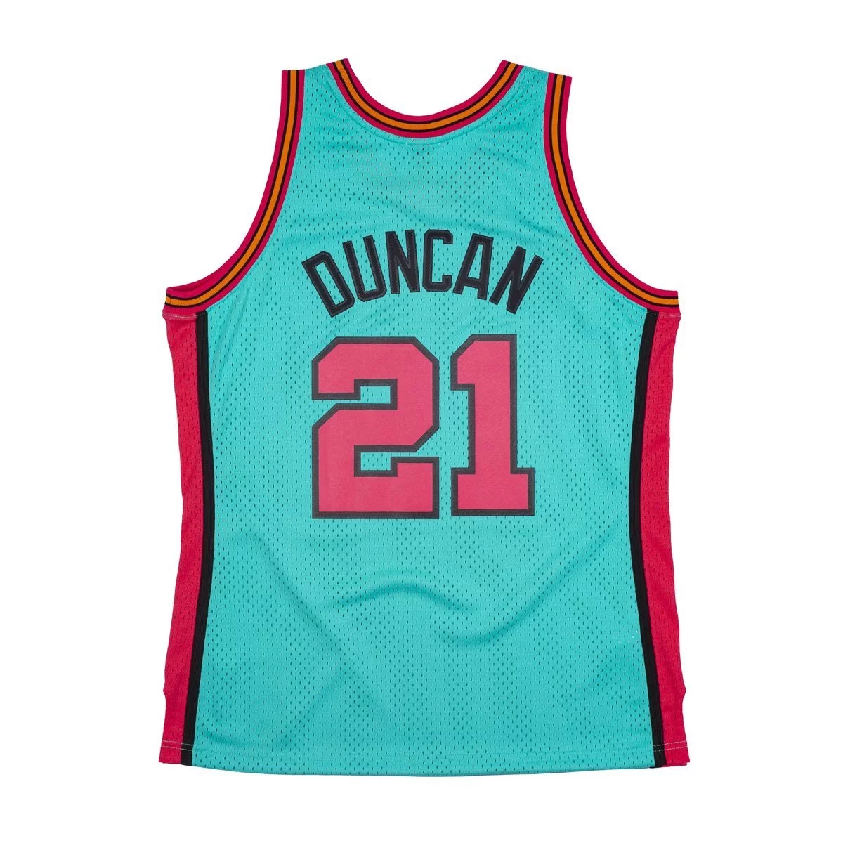 Men's Mitchell & Ness NBA Teal San Antonio Spurs Tim Duncan Reload 2.0 Jersey - XS