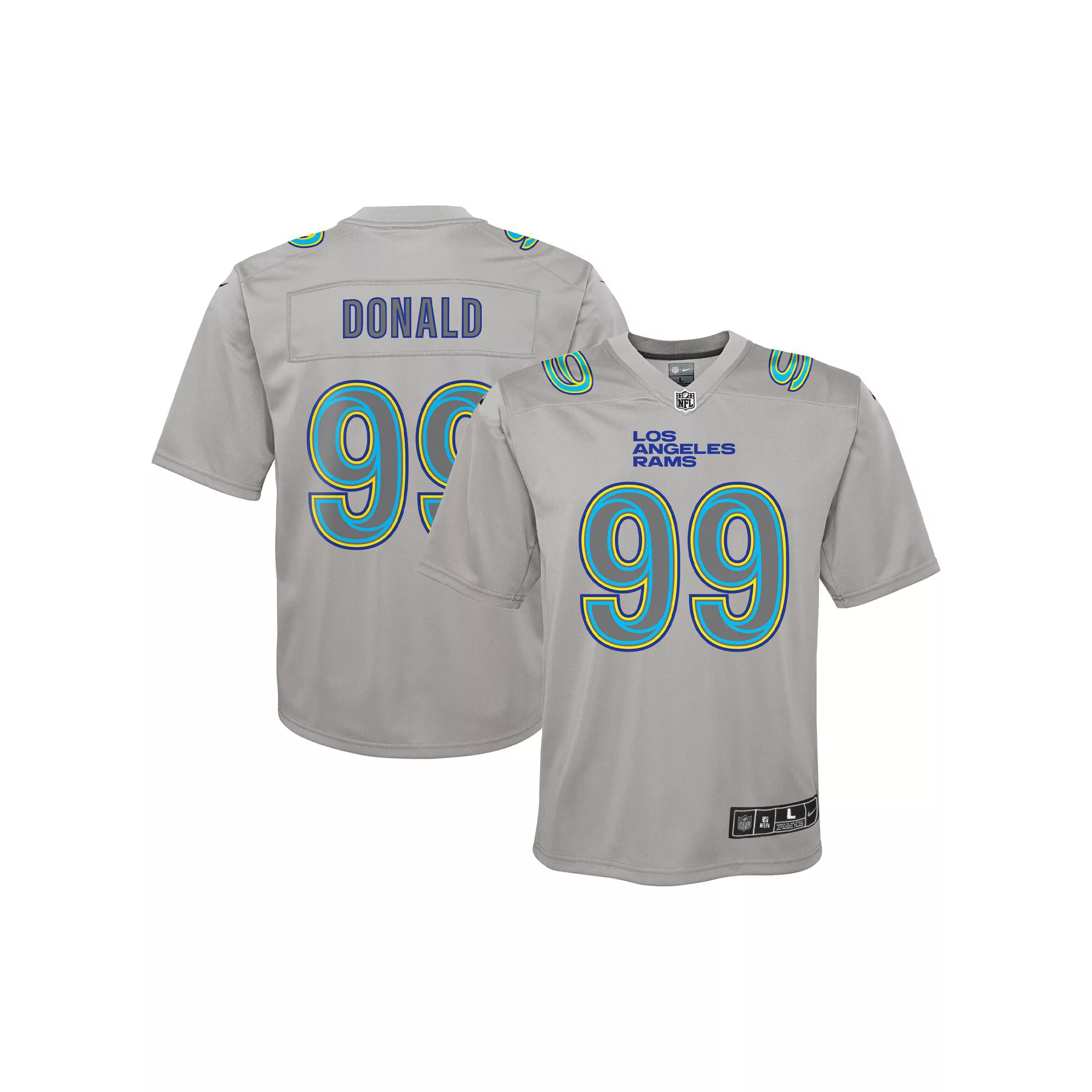 Youth Nike Aaron Donald Gray Los Angeles Rams Atmosphere Game Jersey