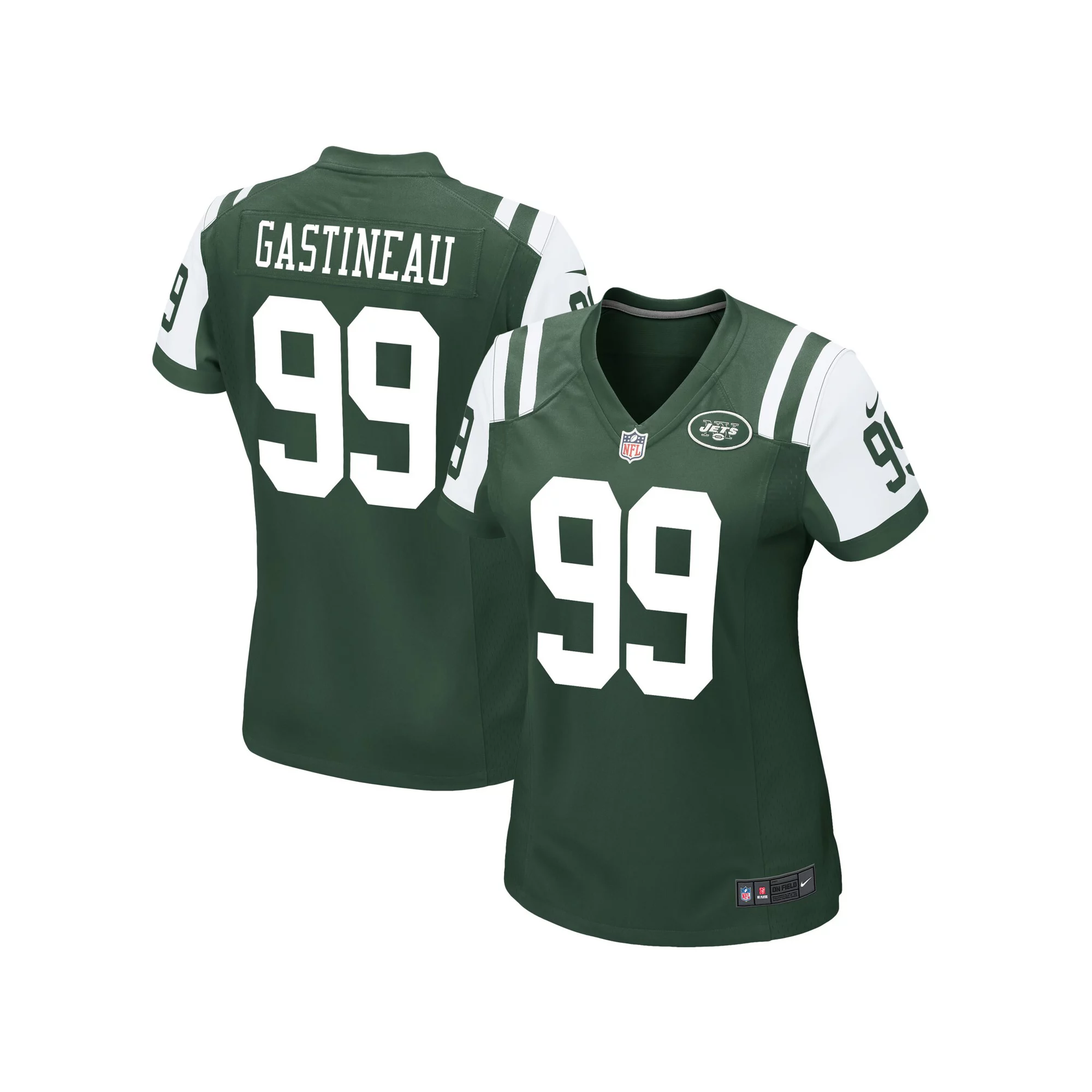 Women's Nike Mark Gastineau Green New York Jets Retired Game Jersey