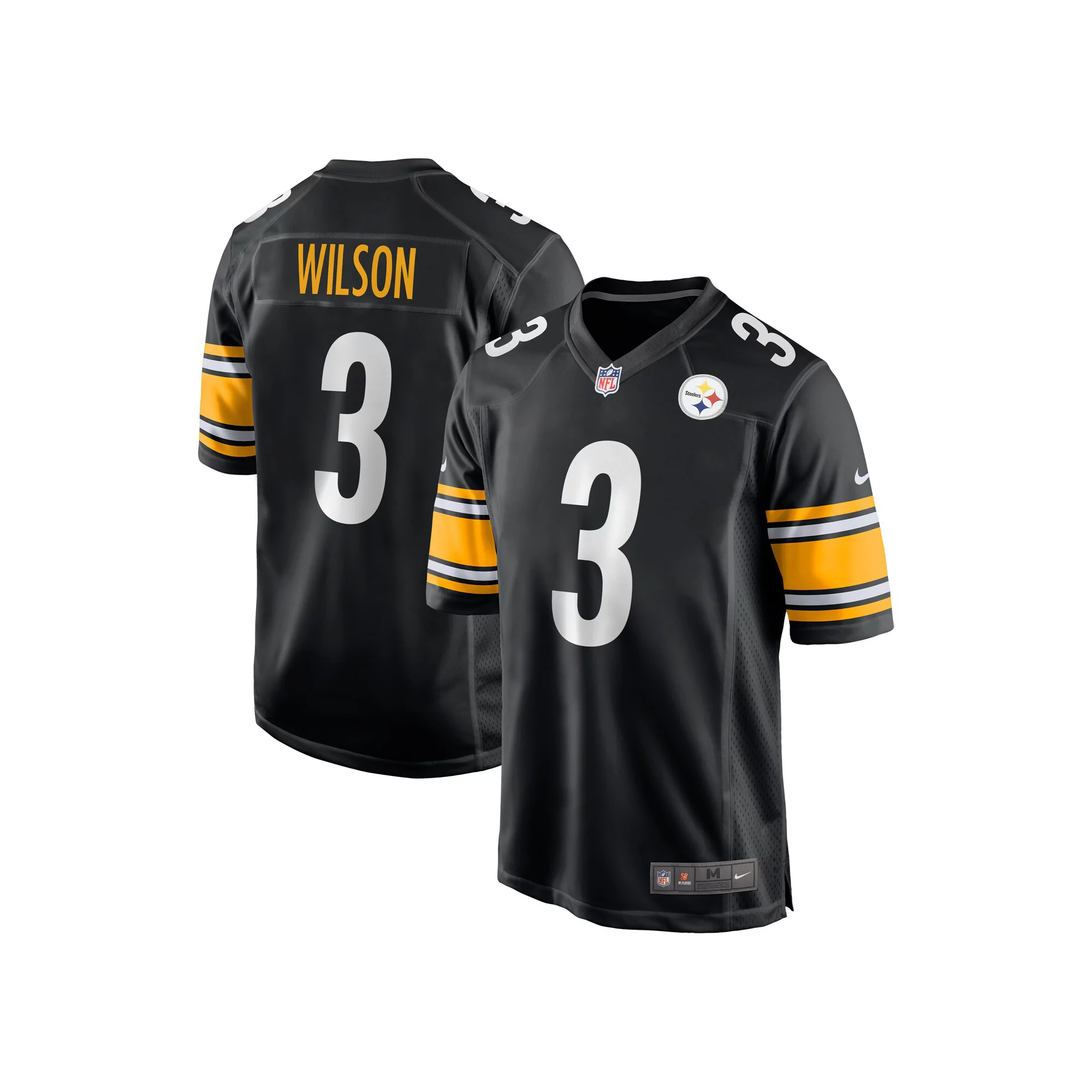 Men's Nike Russell Wilson Black Pittsburgh Steelers  Game Jersey