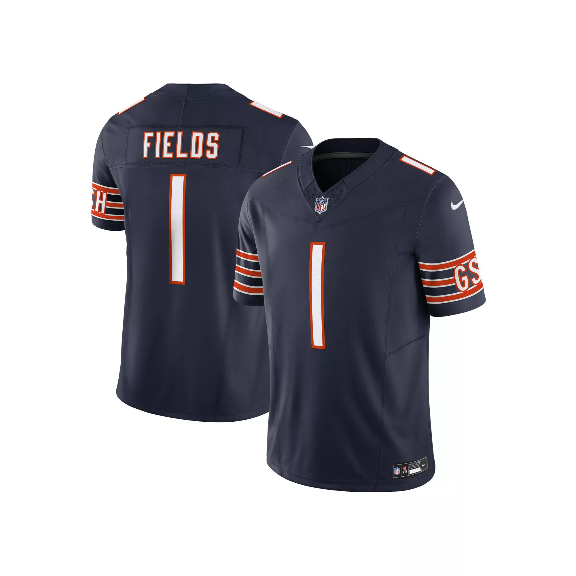 Men's Nike Justin Fields Navy Chicago Bears Vapor F.U.S.E. Limited  Jersey