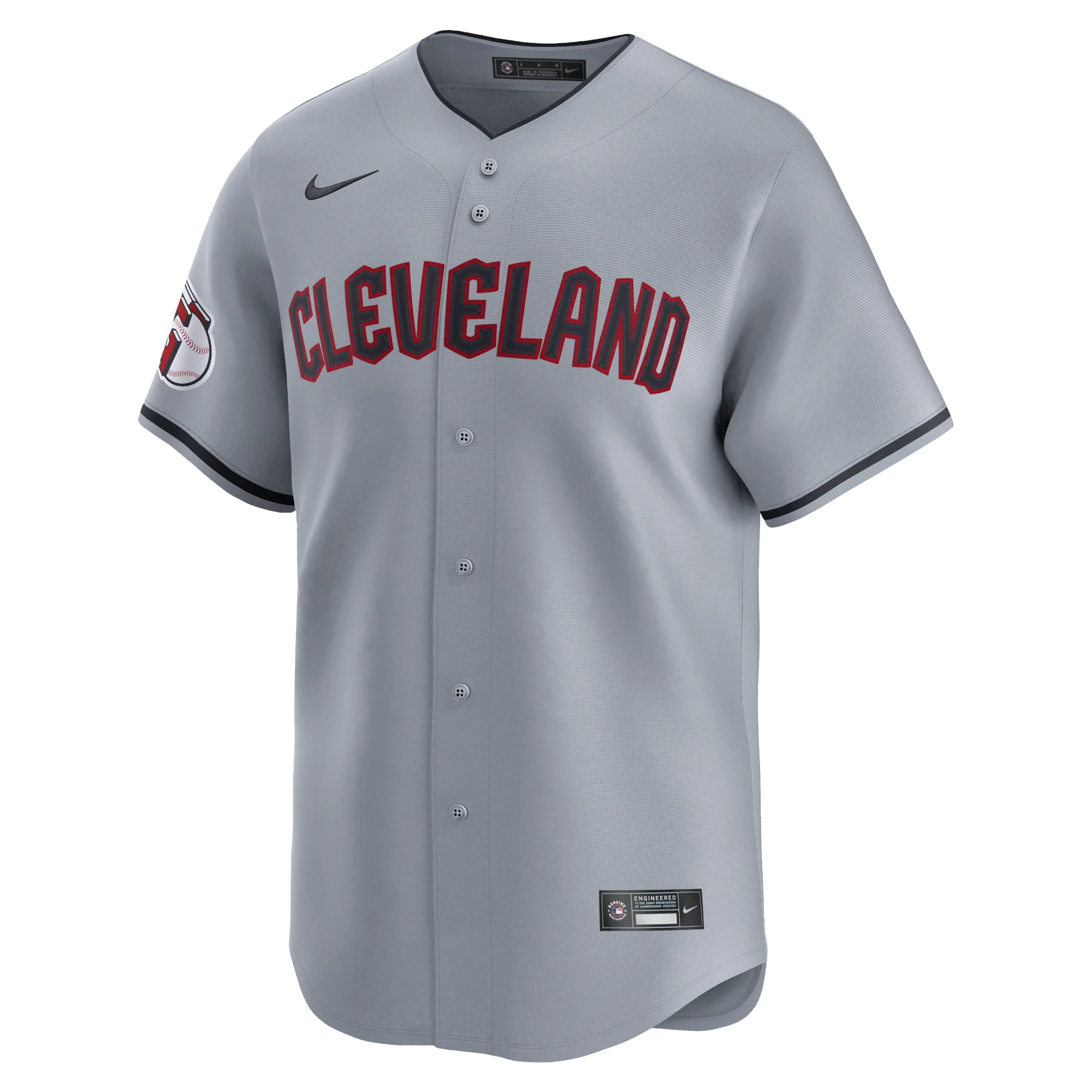 Men's Nike Gray Cleveland Guardians Road Limited Jersey