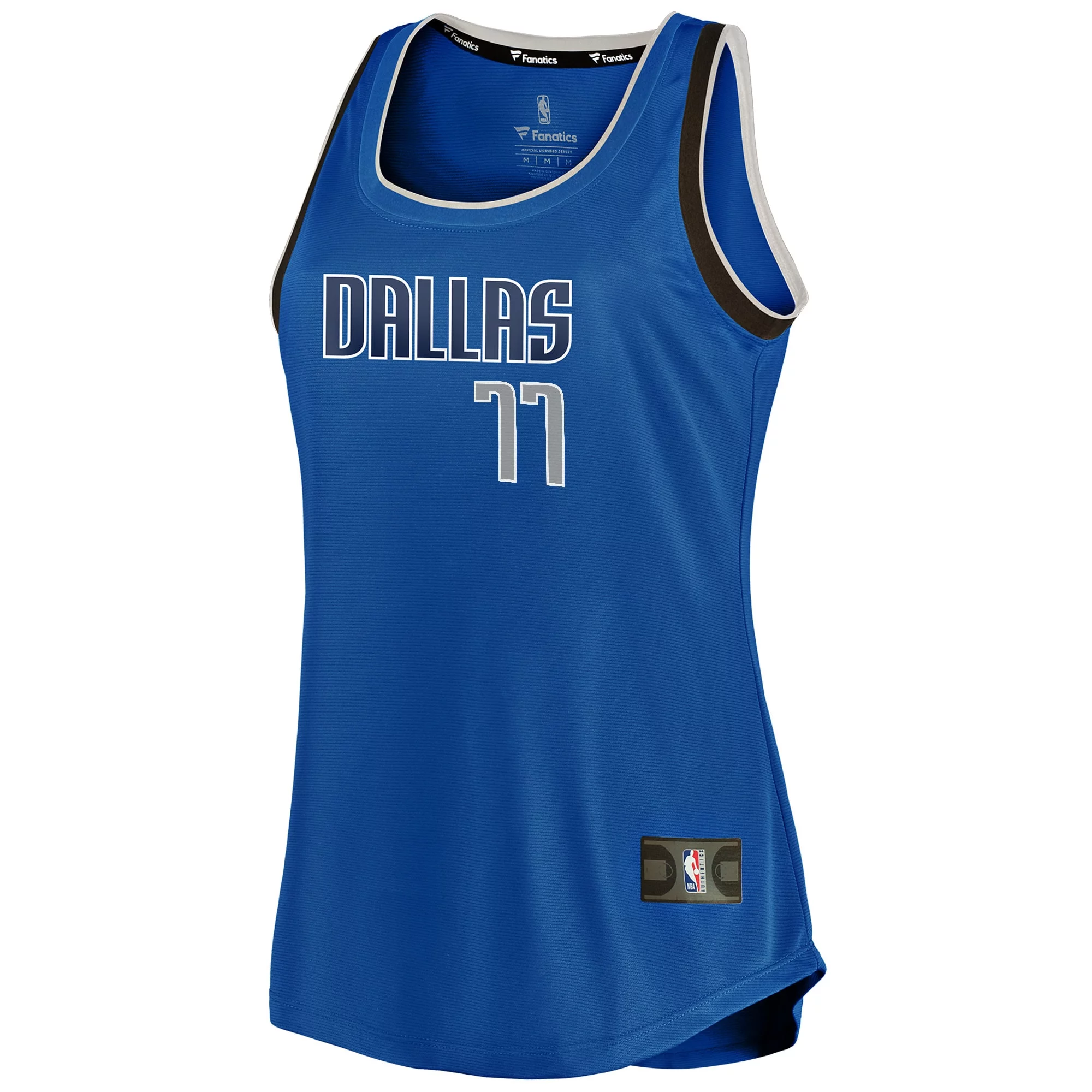Women's Fanatics Luka Doncic Blue Dallas Mavericks Fast Break Team Tank Jersey - Icon Edition