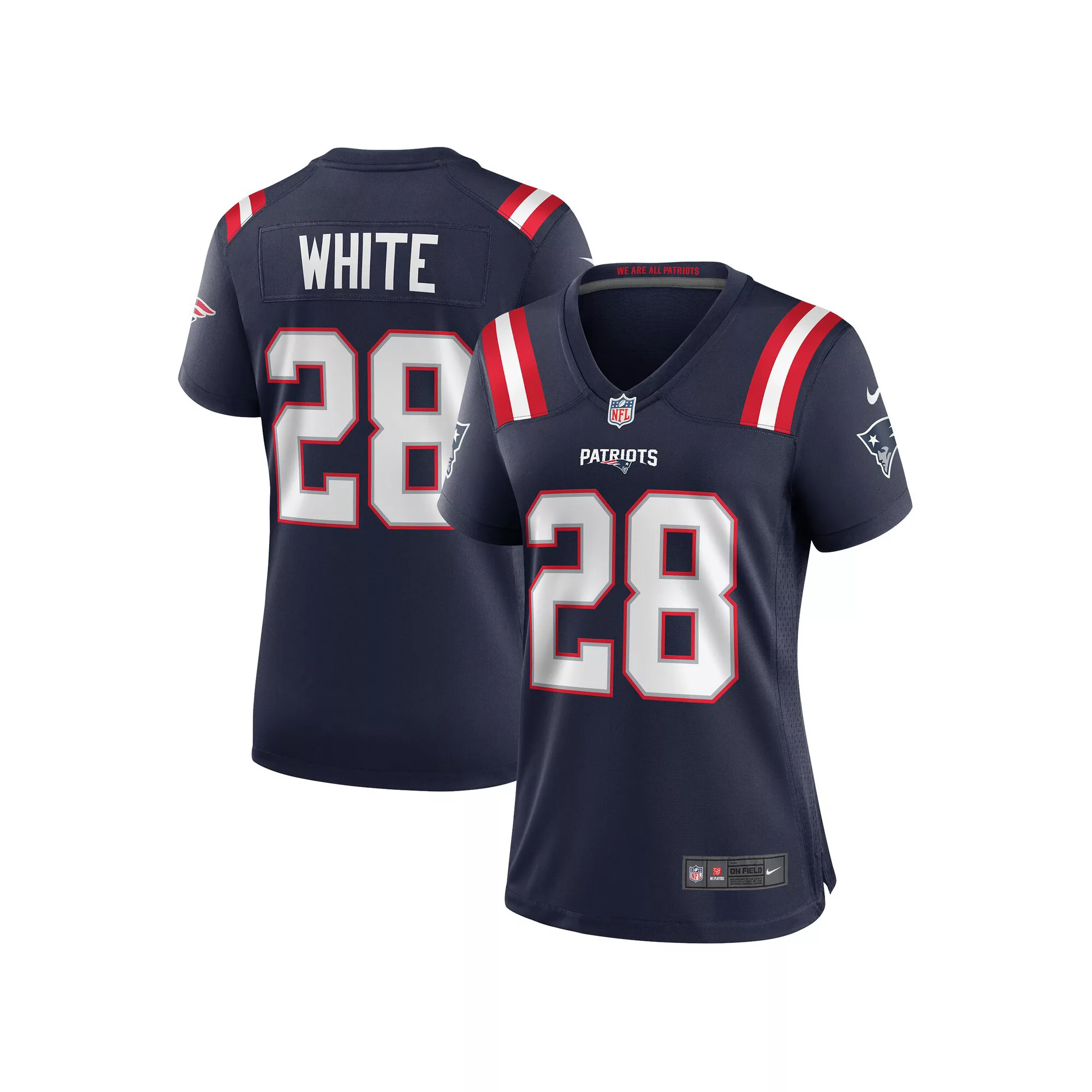 Women's Nike James White Navy New England Patriots Game Jersey