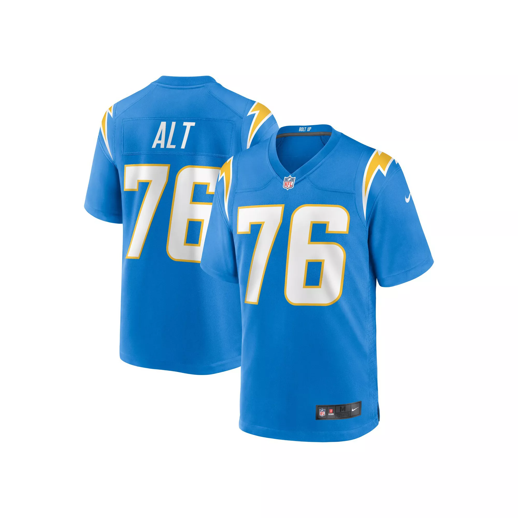 Men's Nike Joe Alt Powder Blue Los Angeles Chargers 2024 NFL Draft First Round Pick Player Game Jersey