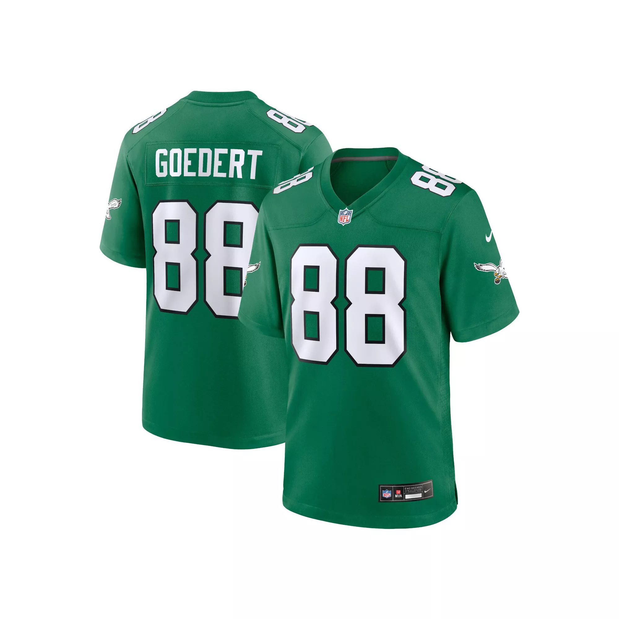 Youth Nike Dallas Goedert Kelly Green Philadelphia Eagles Game Jersey
