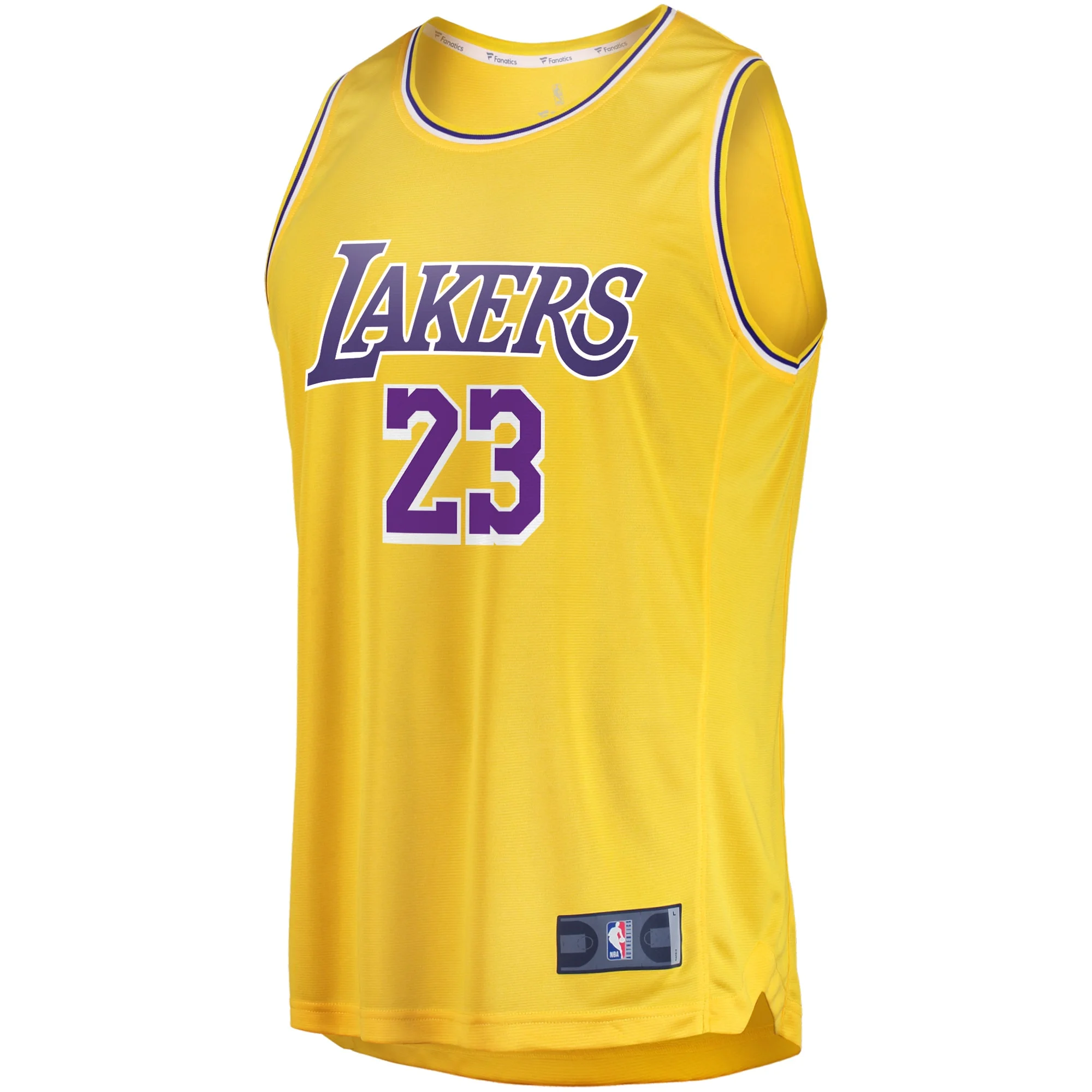 Men's Fanatics LeBron James Gold Los Angeles Lakers 2019/20 Fast Break Replica Jersey - Icon Edition
