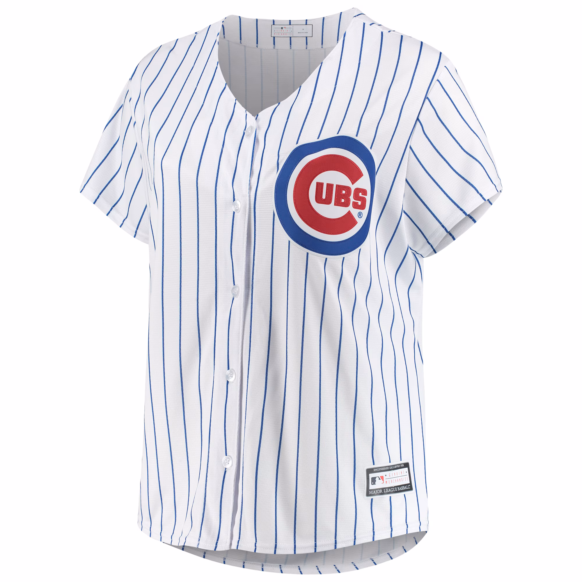Chicago Cubs Women's Plus Size Sanitized Replica Team Jersey - White
