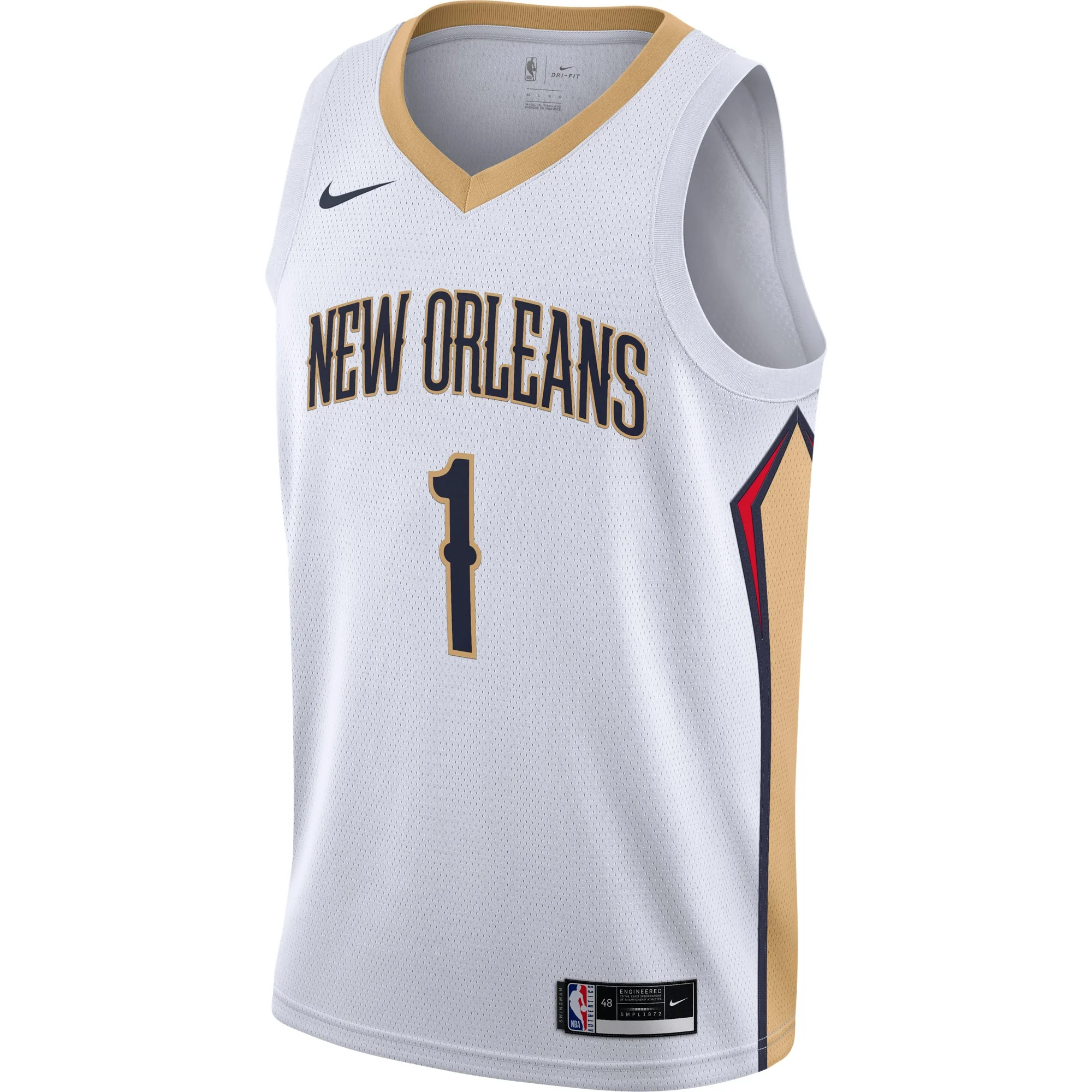 Men's Nike Zion Williamson White New Orleans Pelicans Swingman Jersey - Association Edition