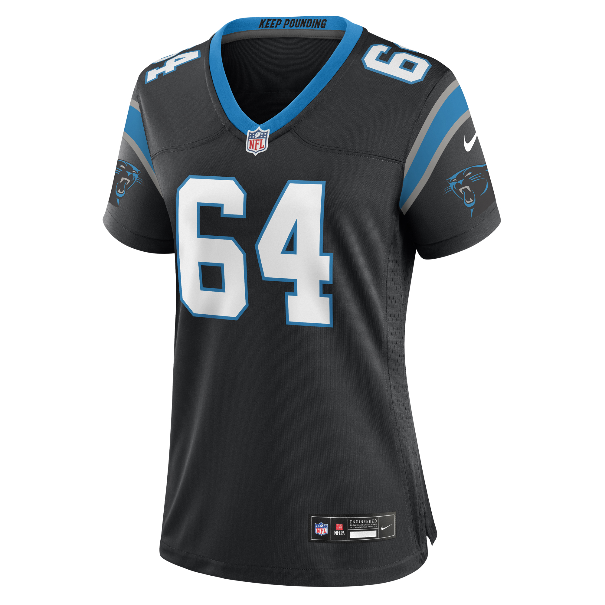 Women's Nike Justin McCray Black Carolina Panthers Team Game Jersey