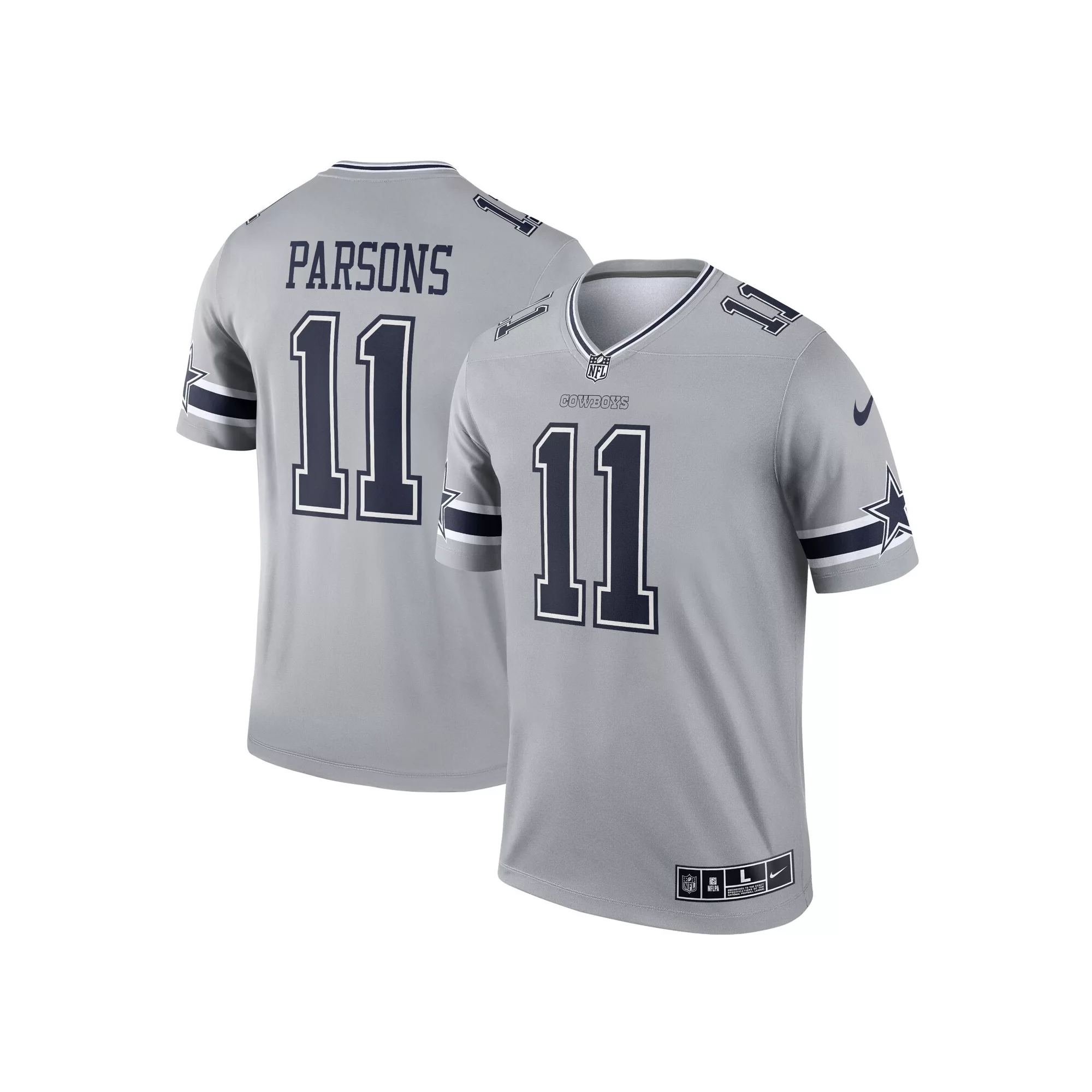 Men's Nike Micah Parsons Gray Dallas Cowboys Inverted Legend Player Jersey