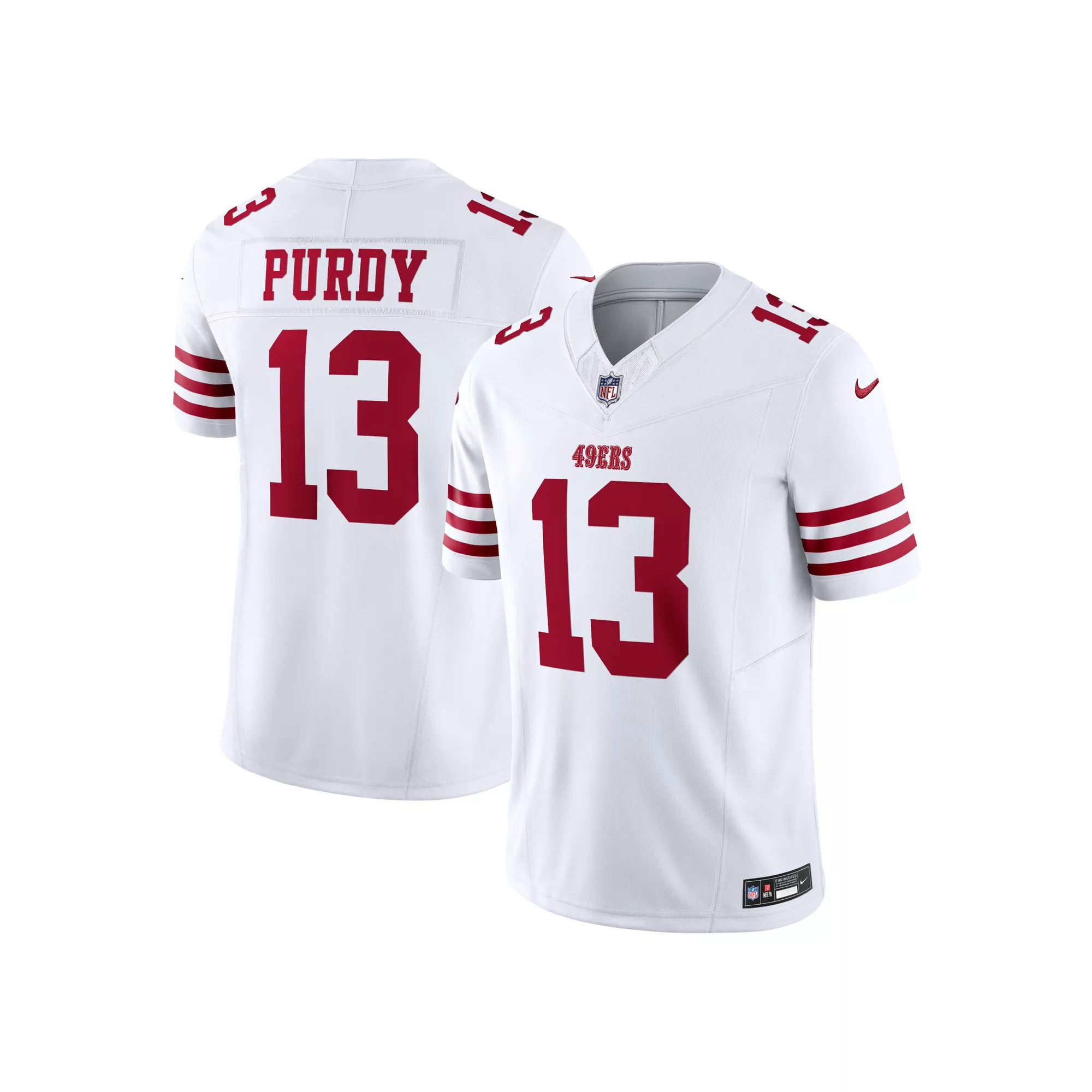 Men's Nike Brock Purdy White San Francisco 49ers Vapor F.U.S.E. Limited Jersey