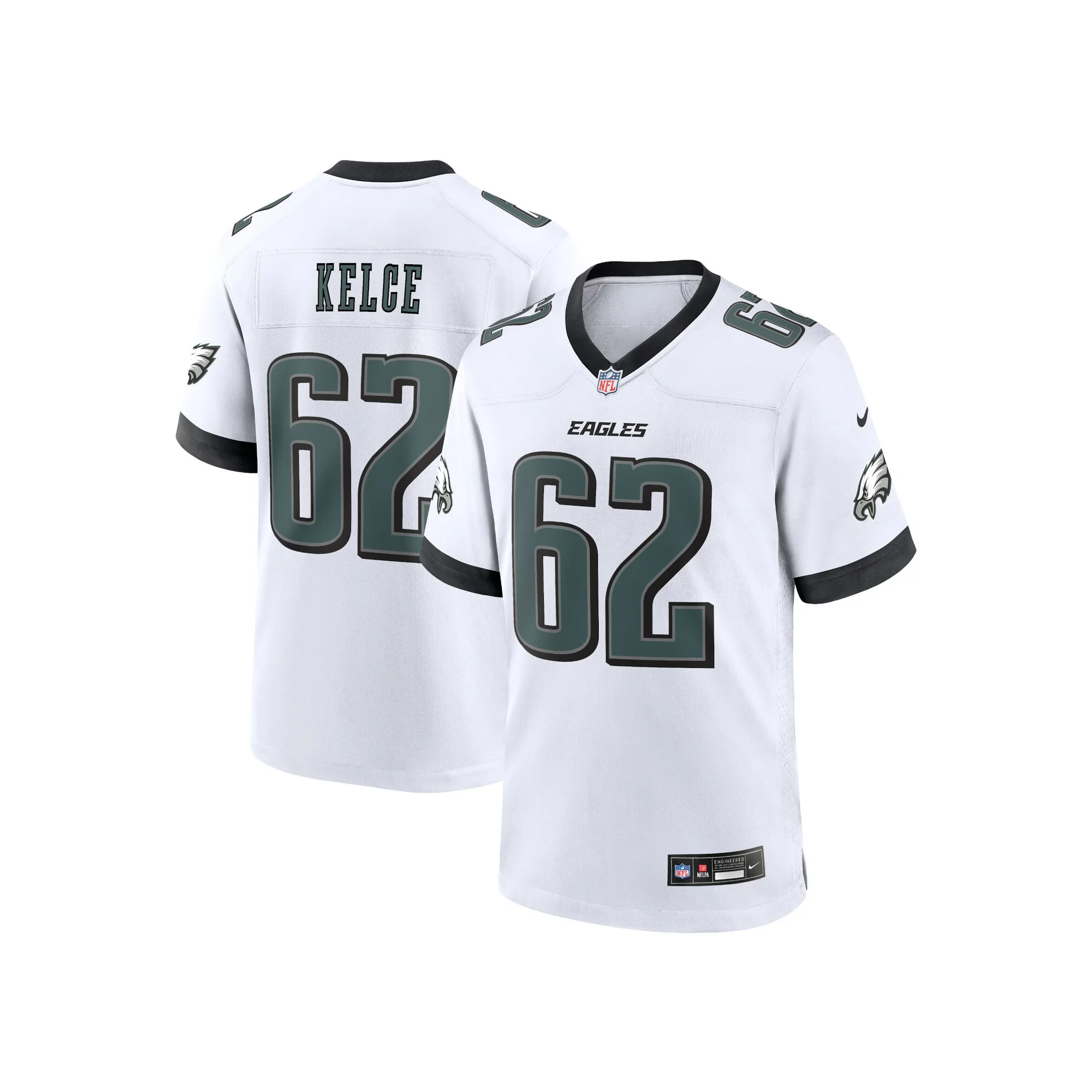 Men's Nike Jason Kelce White Philadelphia Eagles White Game Jersey
