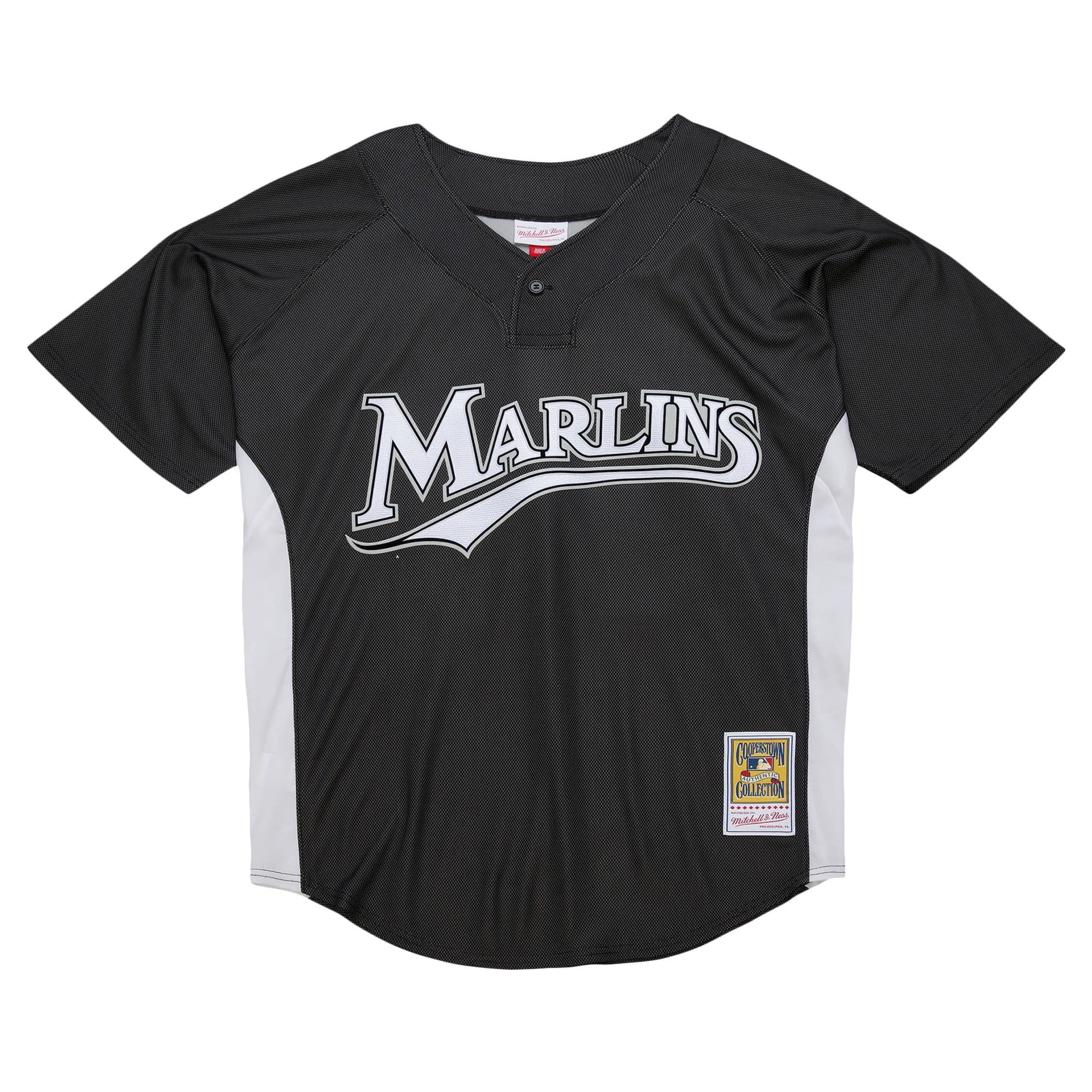 Men's Mitchell & Ness Dontrelle Willis Black Florida Marlins Cooperstown Collection 2007 Batting Practice Jersey