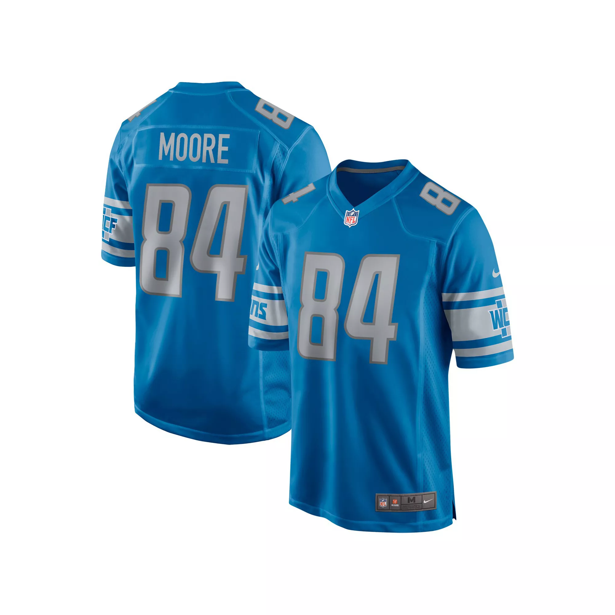 Men's Nike Herman Moore Blue Detroit Lions Game Retired Player Jersey