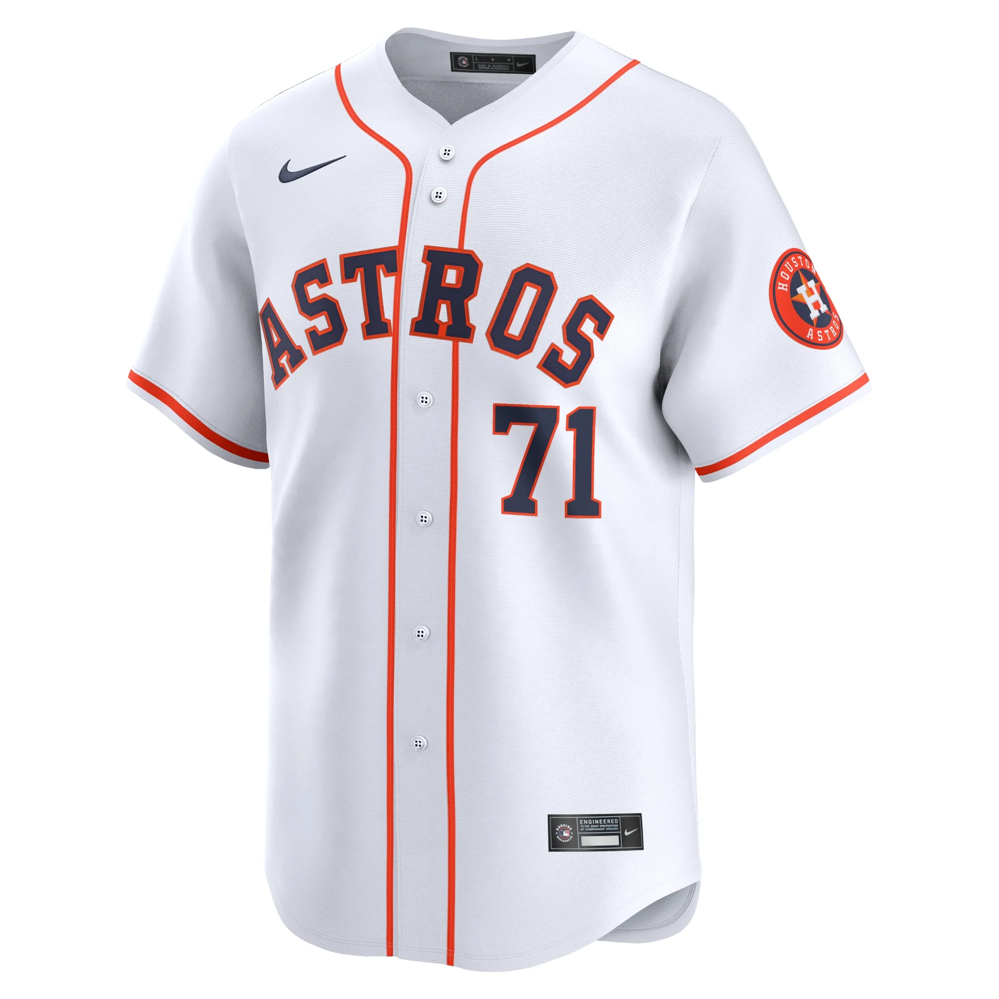 Men's Nike Josh Hader White Houston Astros Home Limited Player Jersey
