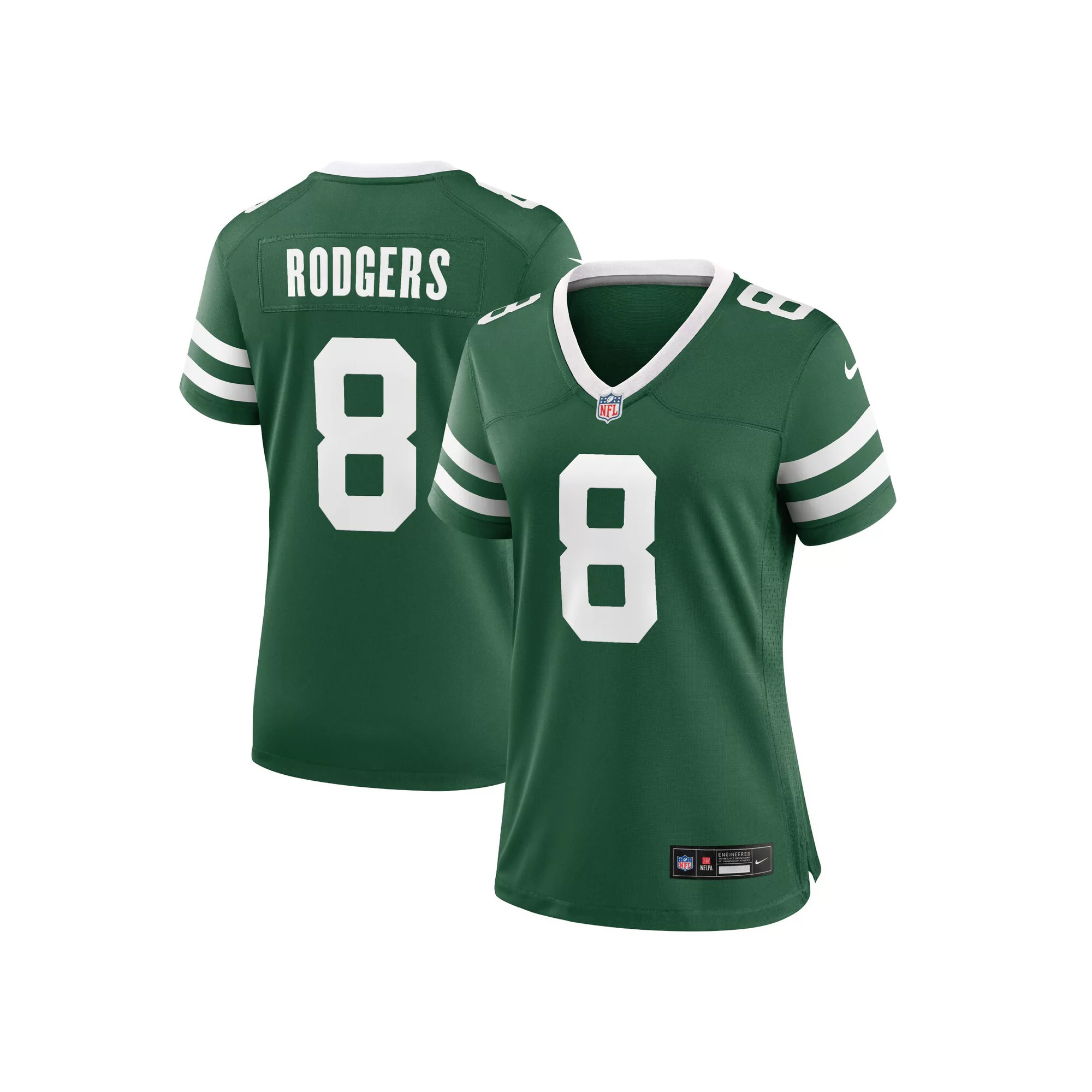 Women's Nike Aaron Rodgers Legacy Green New York Jets Game Jersey